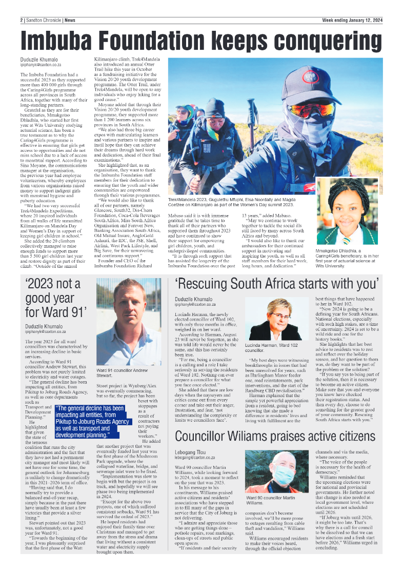 Sandton Chronicle 12 January 2024 page 2