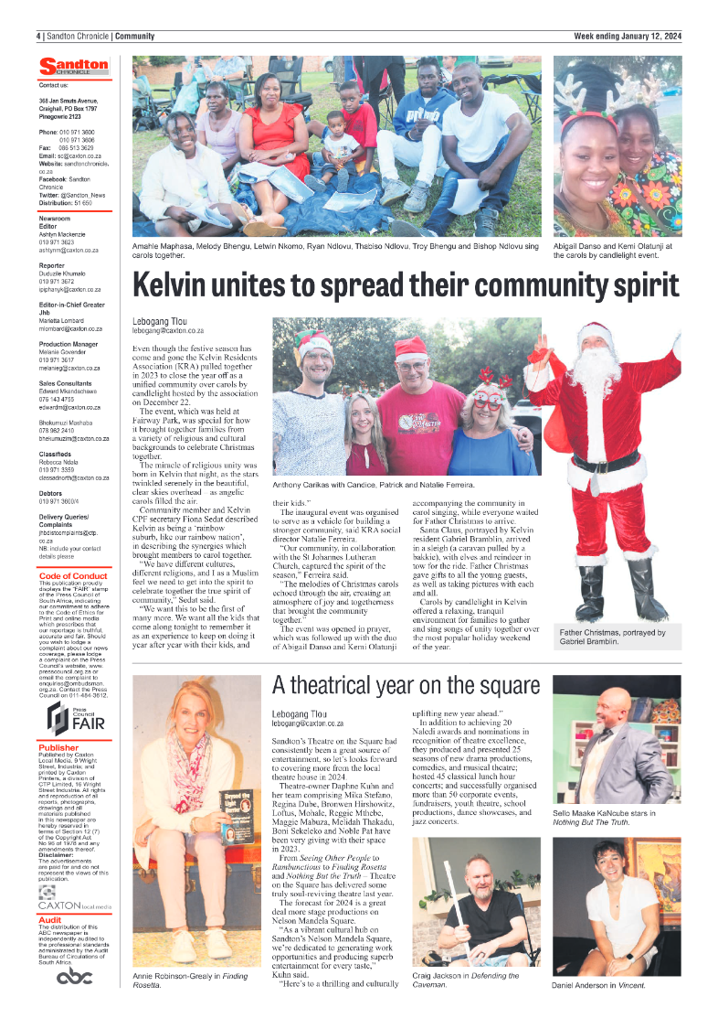 Sandton Chronicle 12 January 2024 page 4