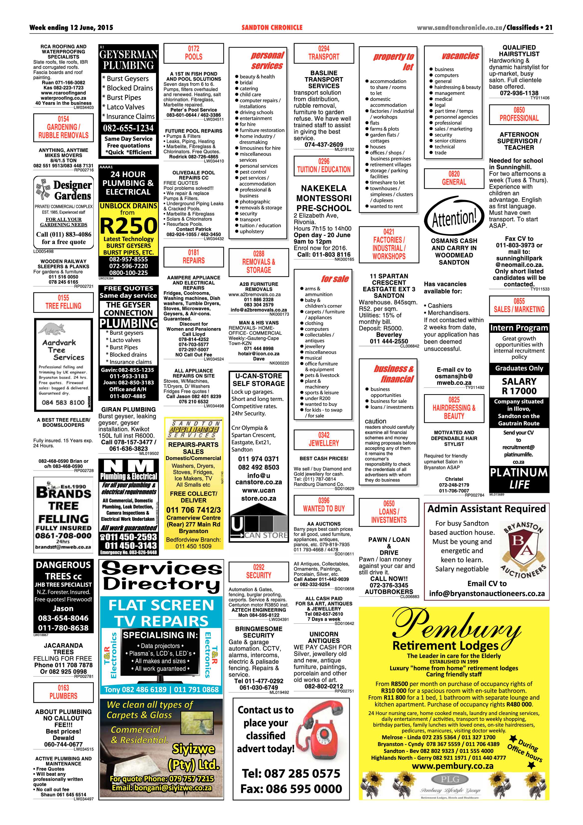 Sandton Chronicle 12 June 2015 page 29