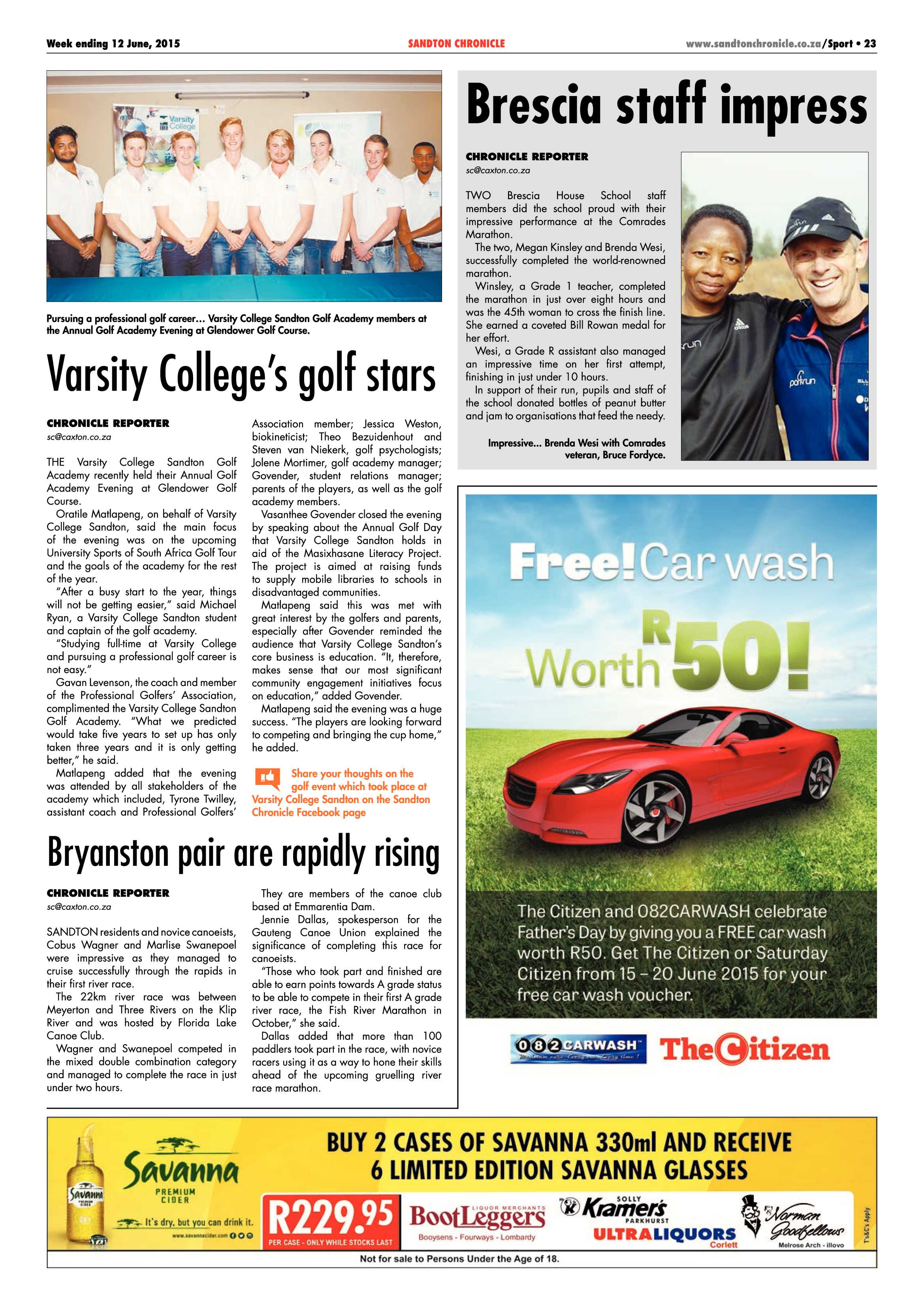 Sandton Chronicle 12 June 2015 page 31