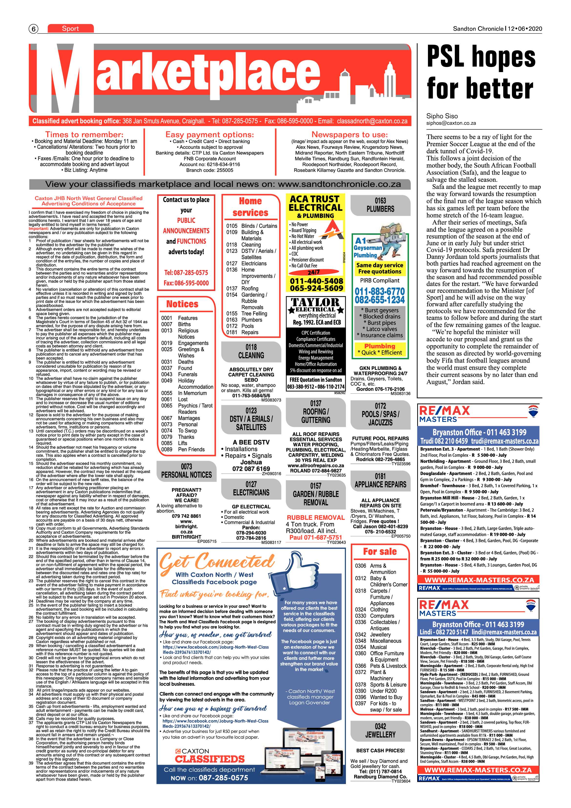 Sandton Chronicle 12 June 2020 page 6