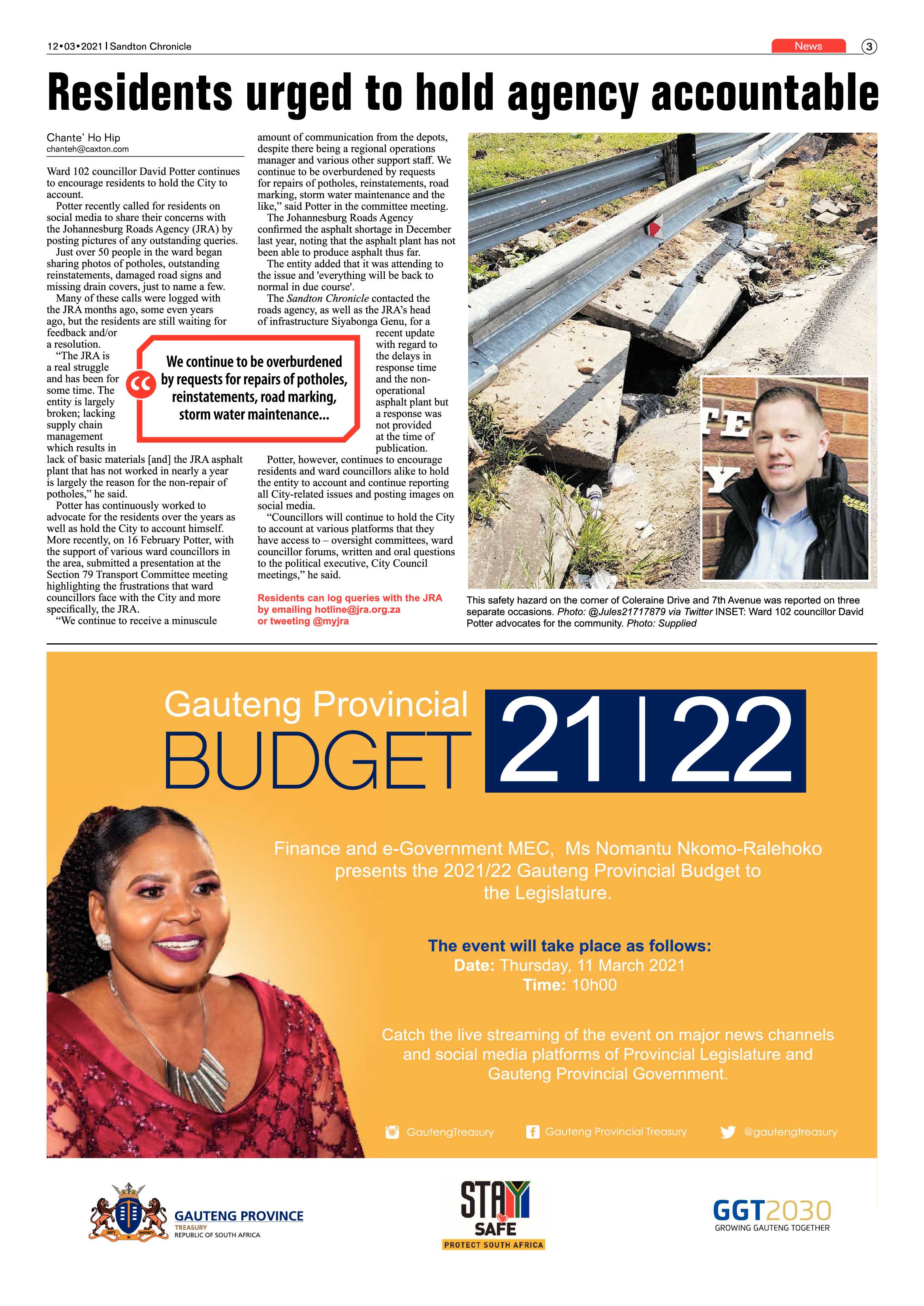 Sandton Chronicle 12 March 2021 page 3
