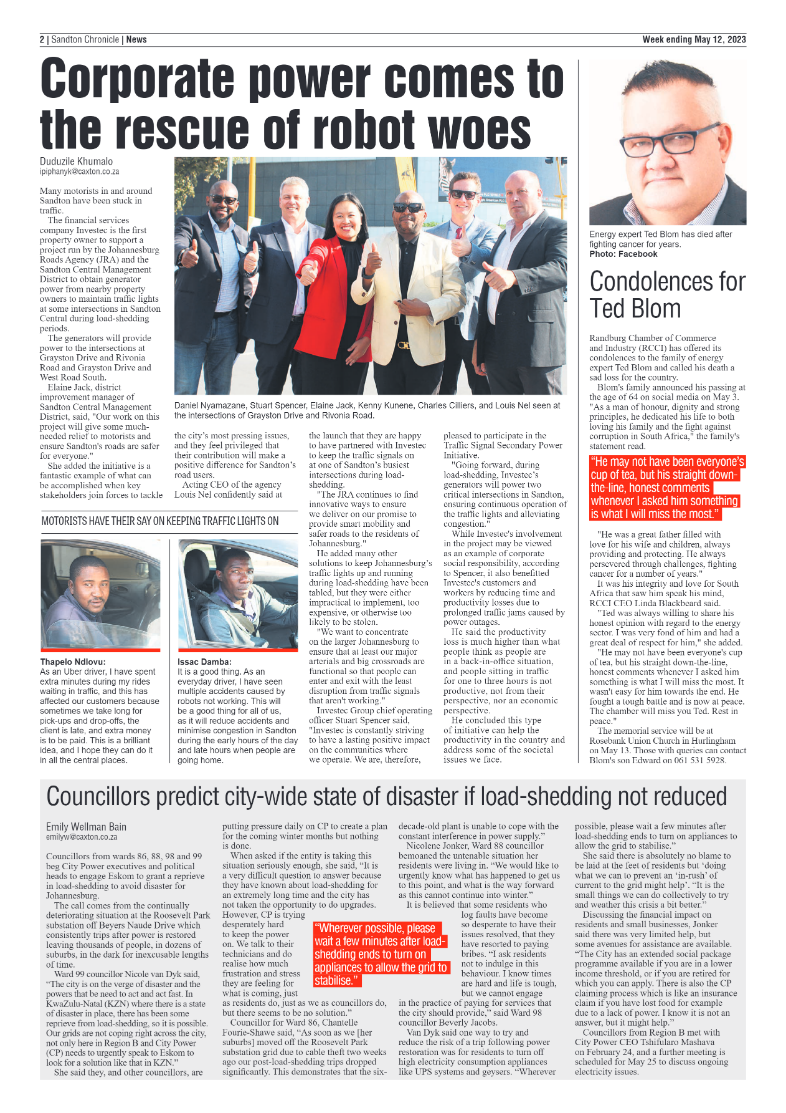 Sandton Chronicle 12 May 2023 page 2