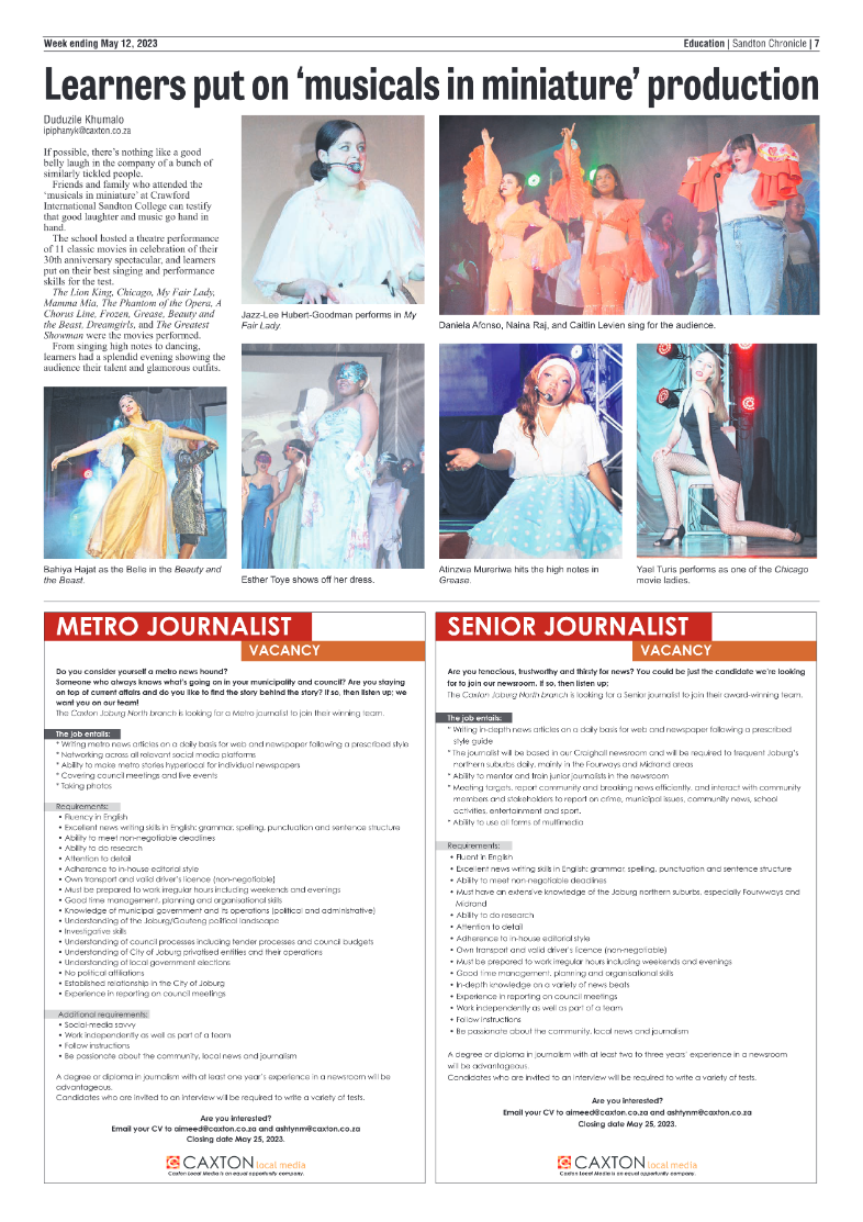 Sandton Chronicle 12 May 2023 page 7
