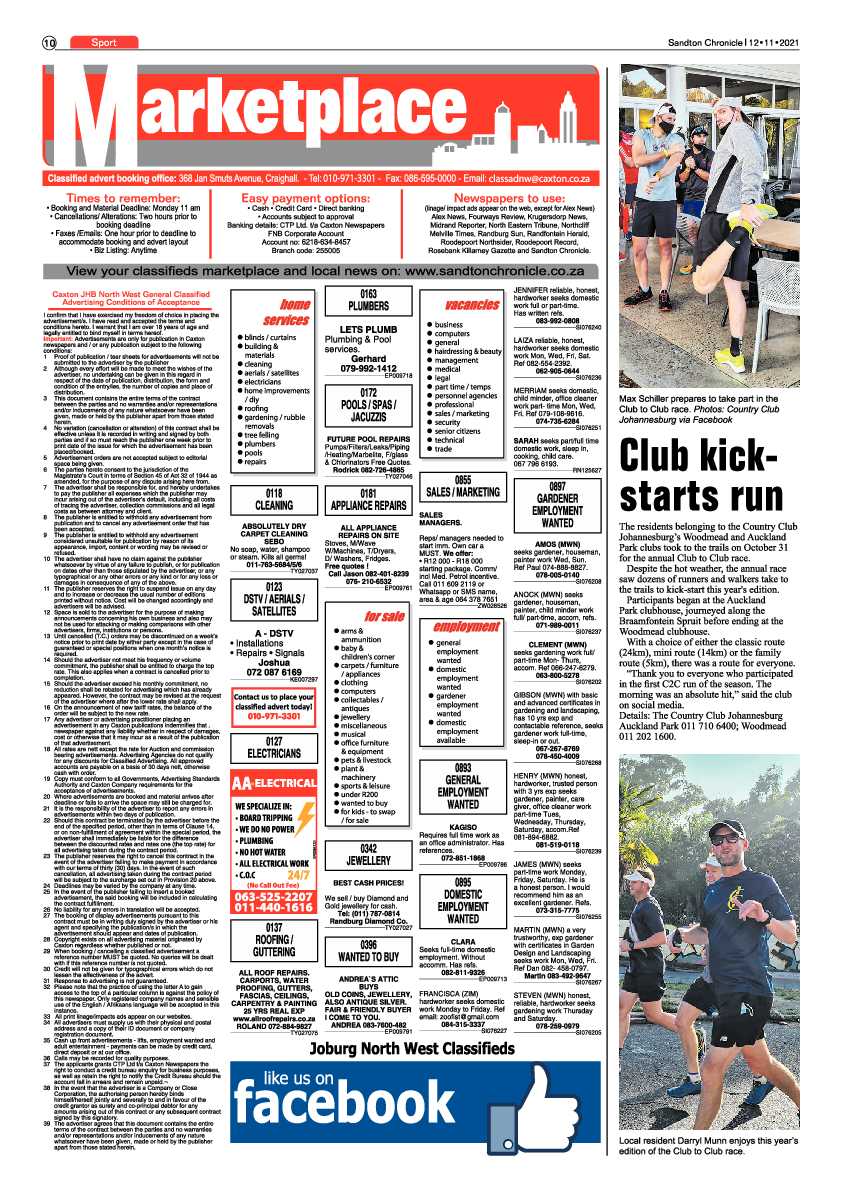 Sandton Chronicle 12 November 2021 page 12