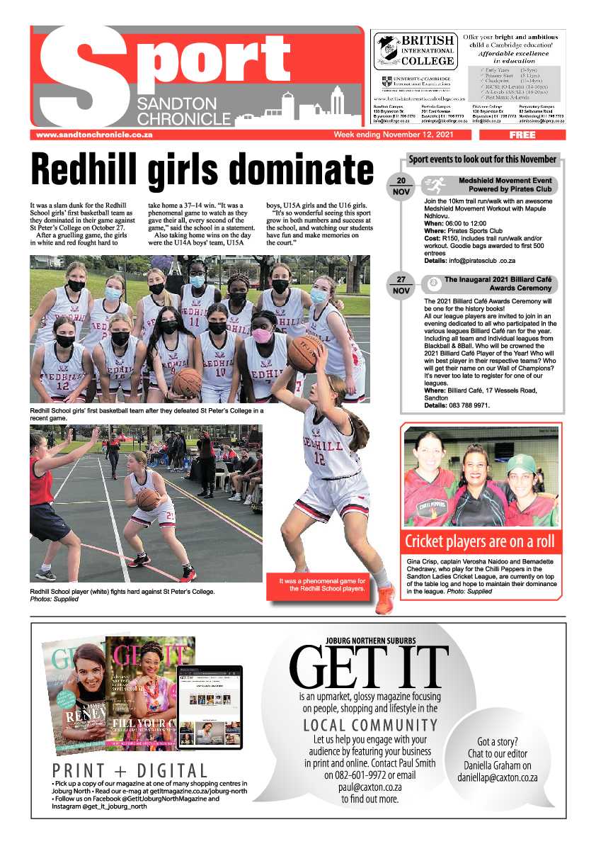 Sandton Chronicle 12 November 2021 page 14