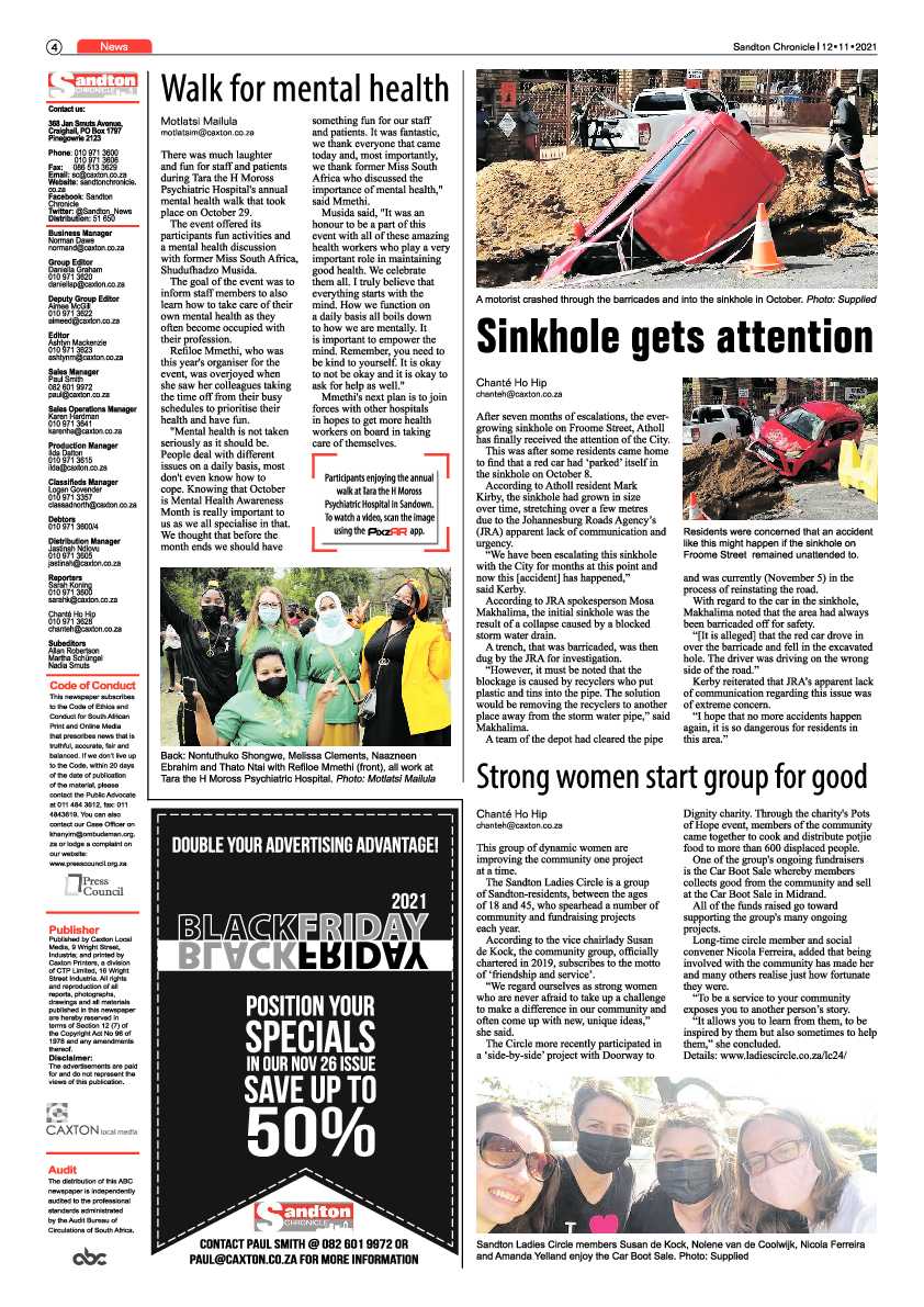 Sandton Chronicle 12 November 2021 page 6