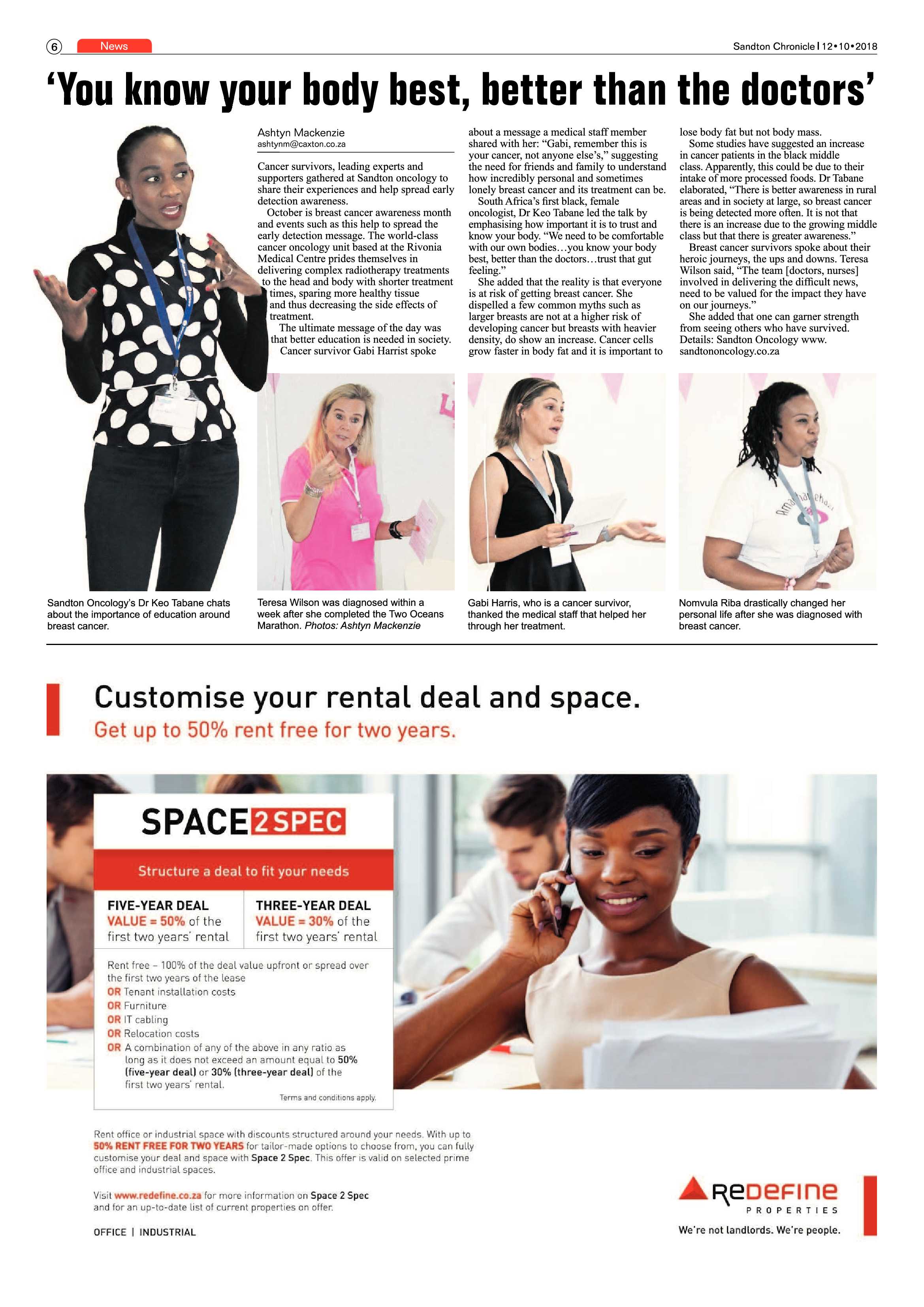 Sandton Chronicle 12 October 2018 page 6