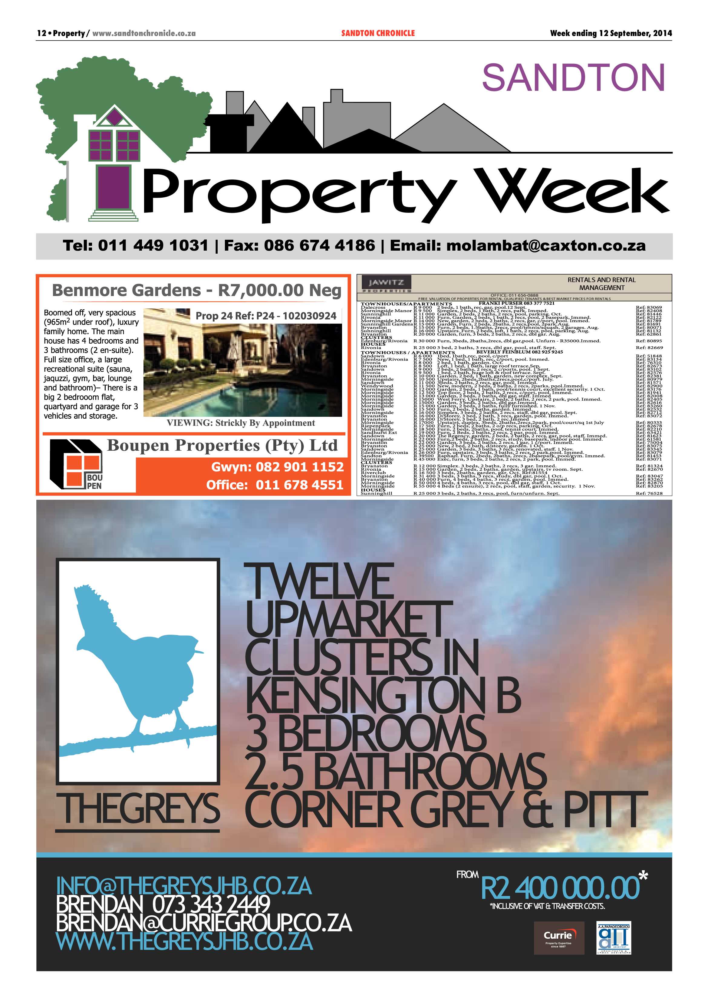 Sandton Chronicle 12 September 2014 page 32