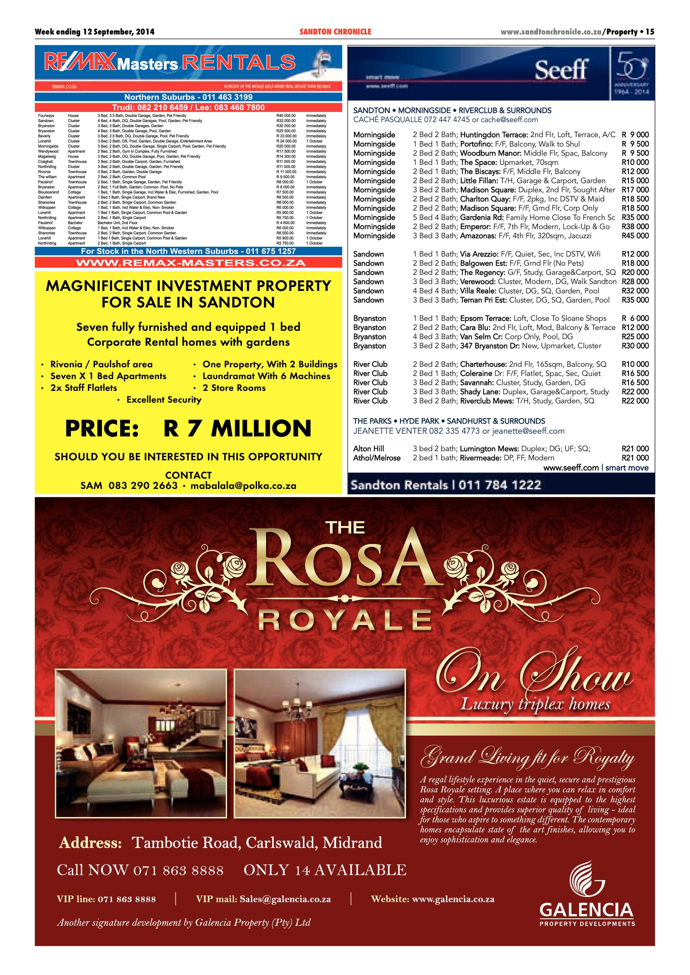 Sandton Chronicle 12 September 2014 page 35