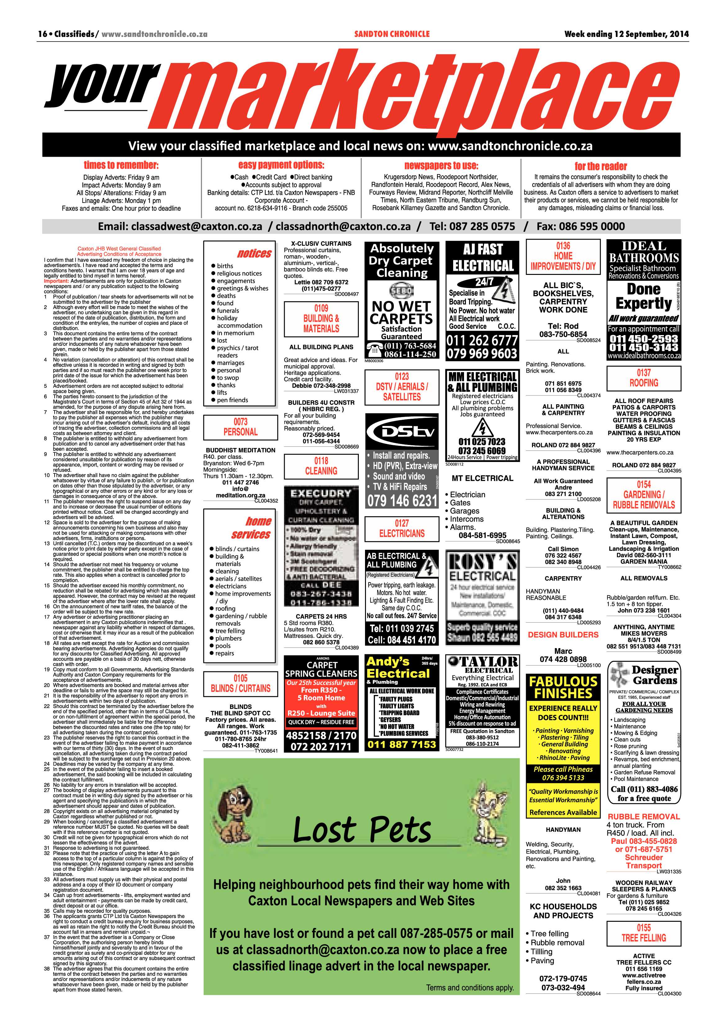 Sandton Chronicle 12 September 2014 page 36