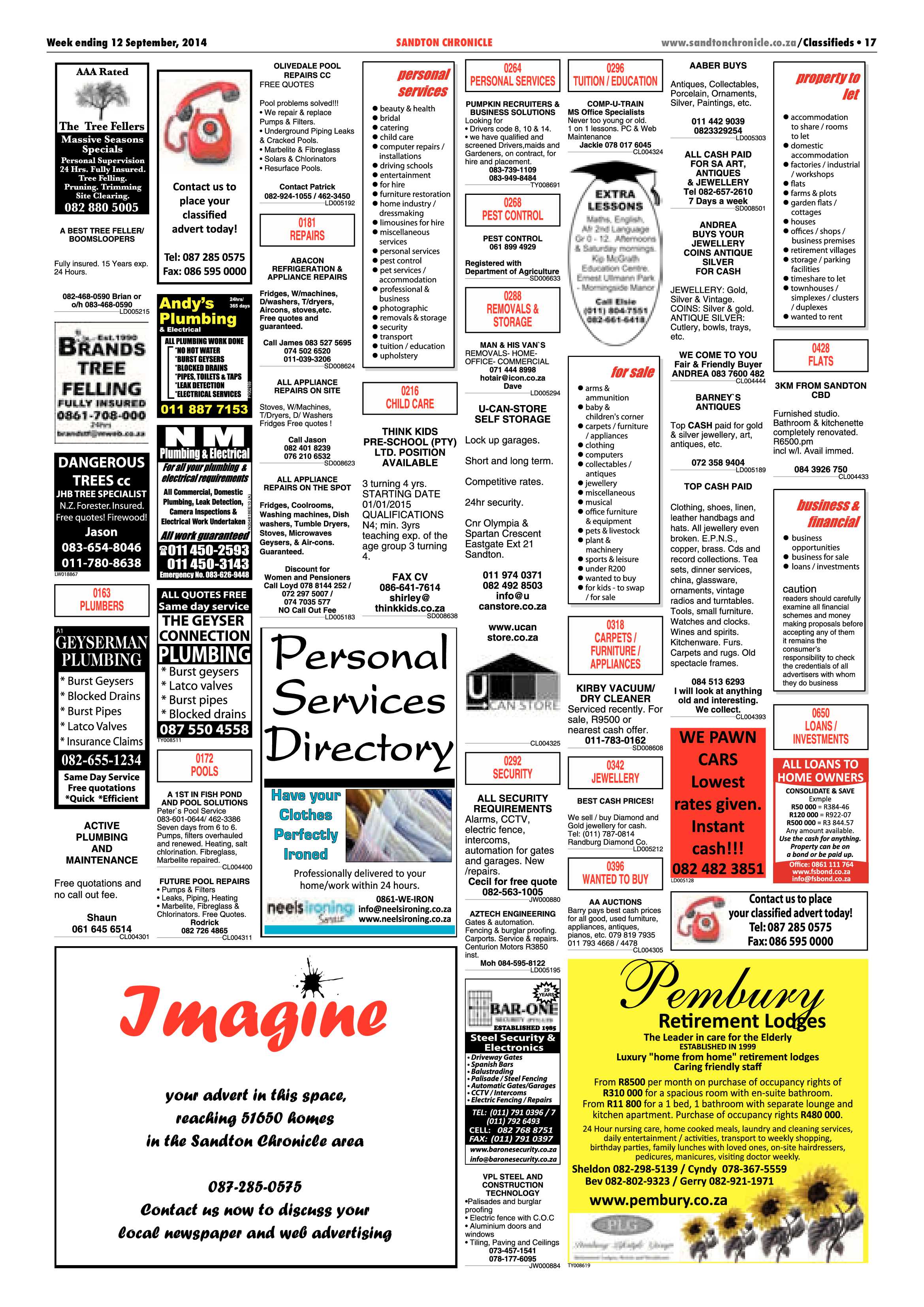 Sandton Chronicle 12 September 2014 page 37
