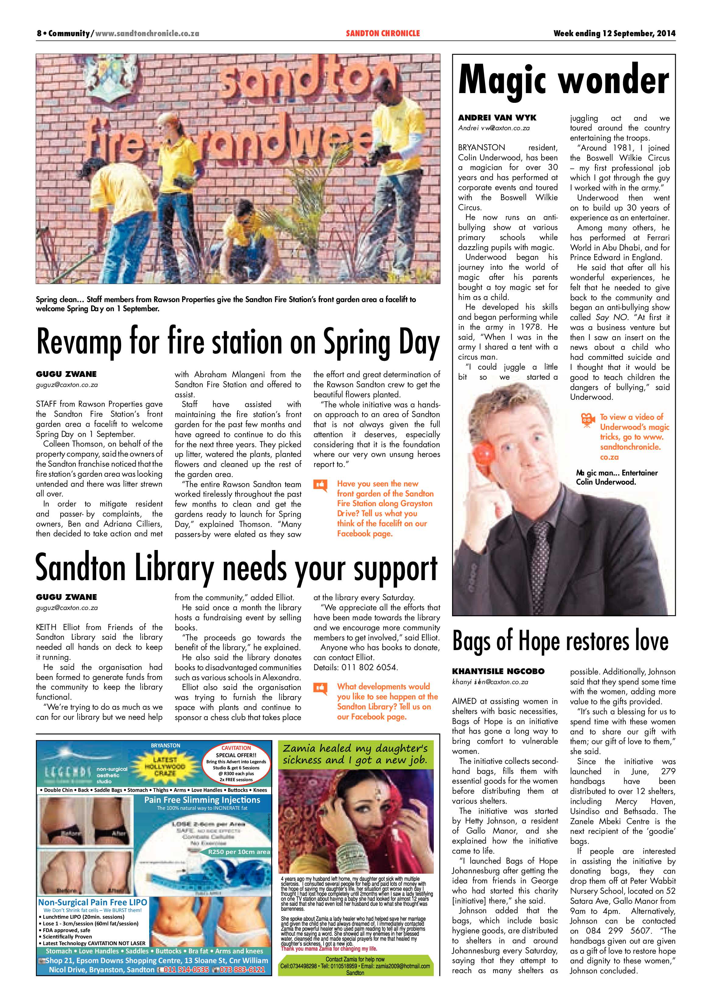 Sandton Chronicle 12 September 2014 page 8