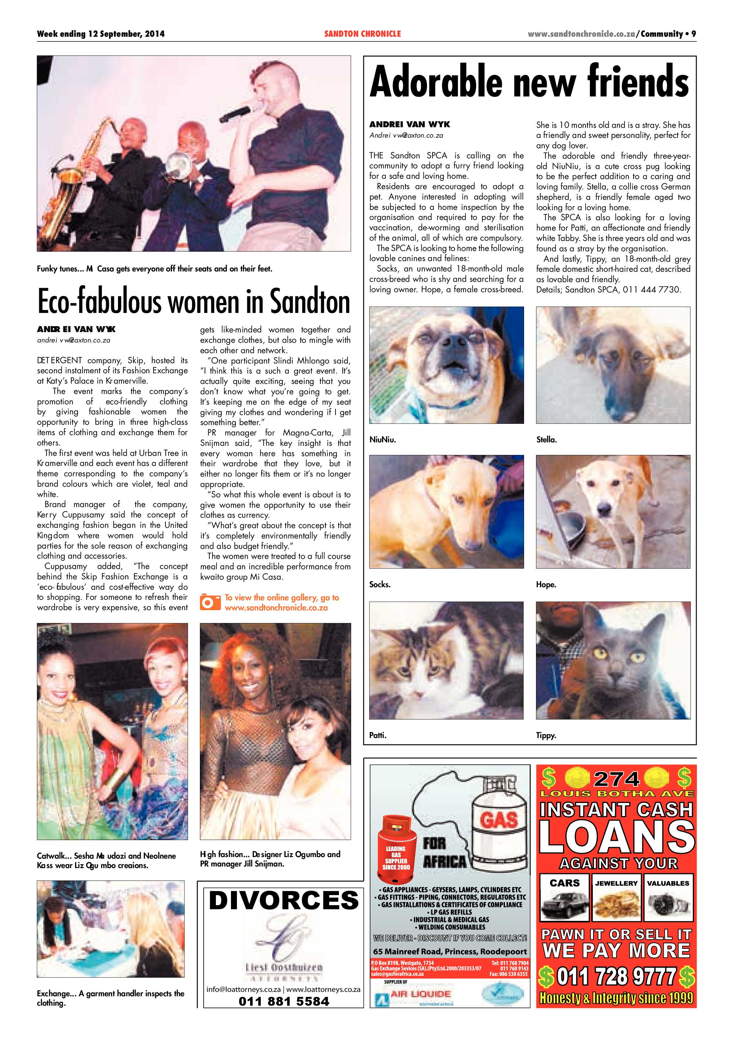 Sandton Chronicle 12 September 2014 page 9
