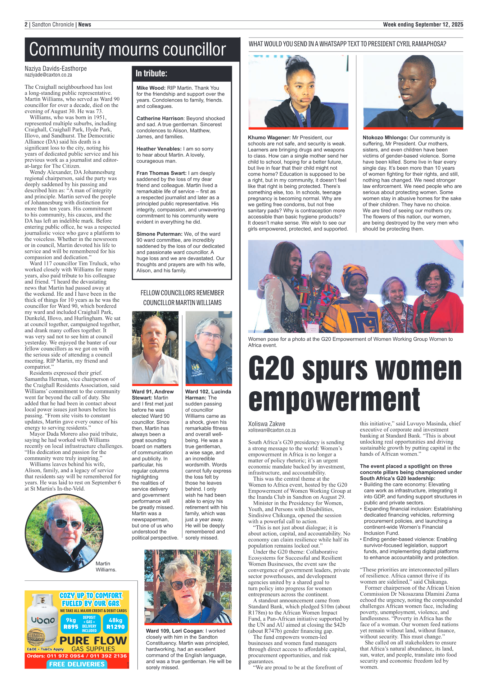 Sandton Chronicle 12 September 2025 page 2