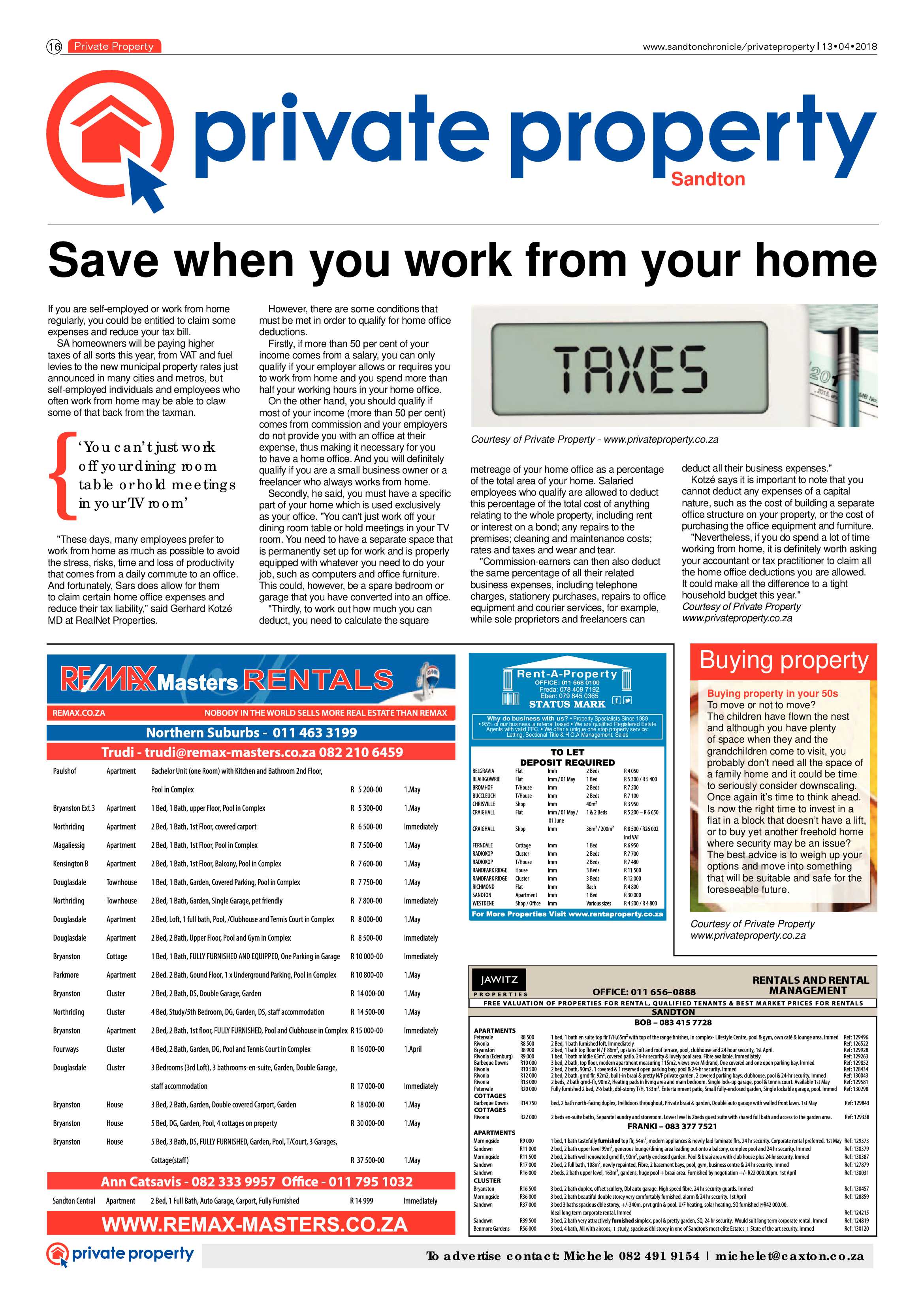 Sandton Chronicle 13 April 2018 page 16