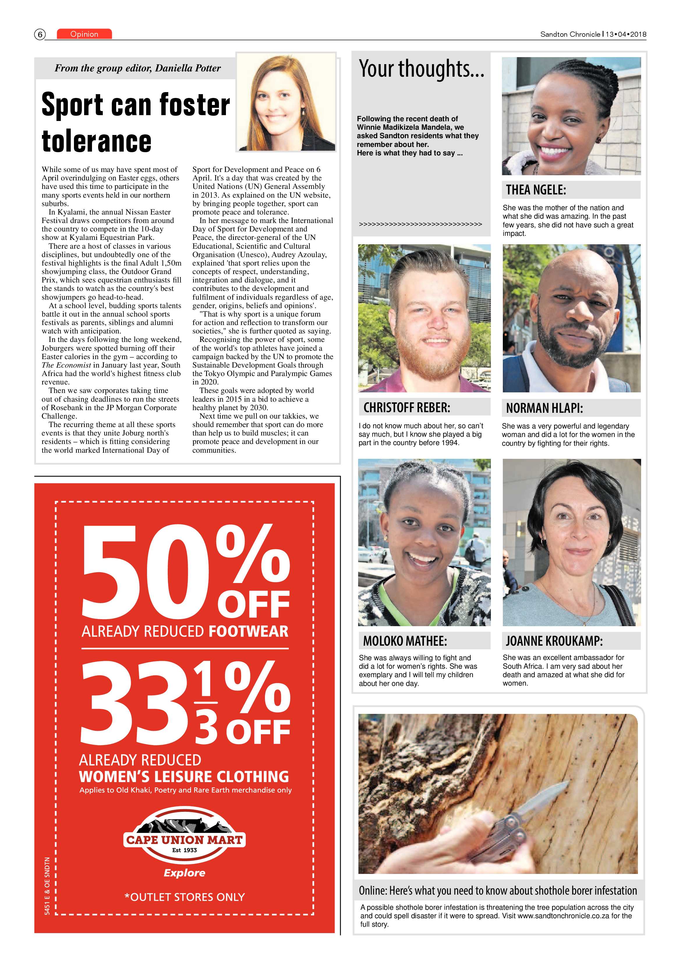 Sandton Chronicle 13 April 2018 page 6