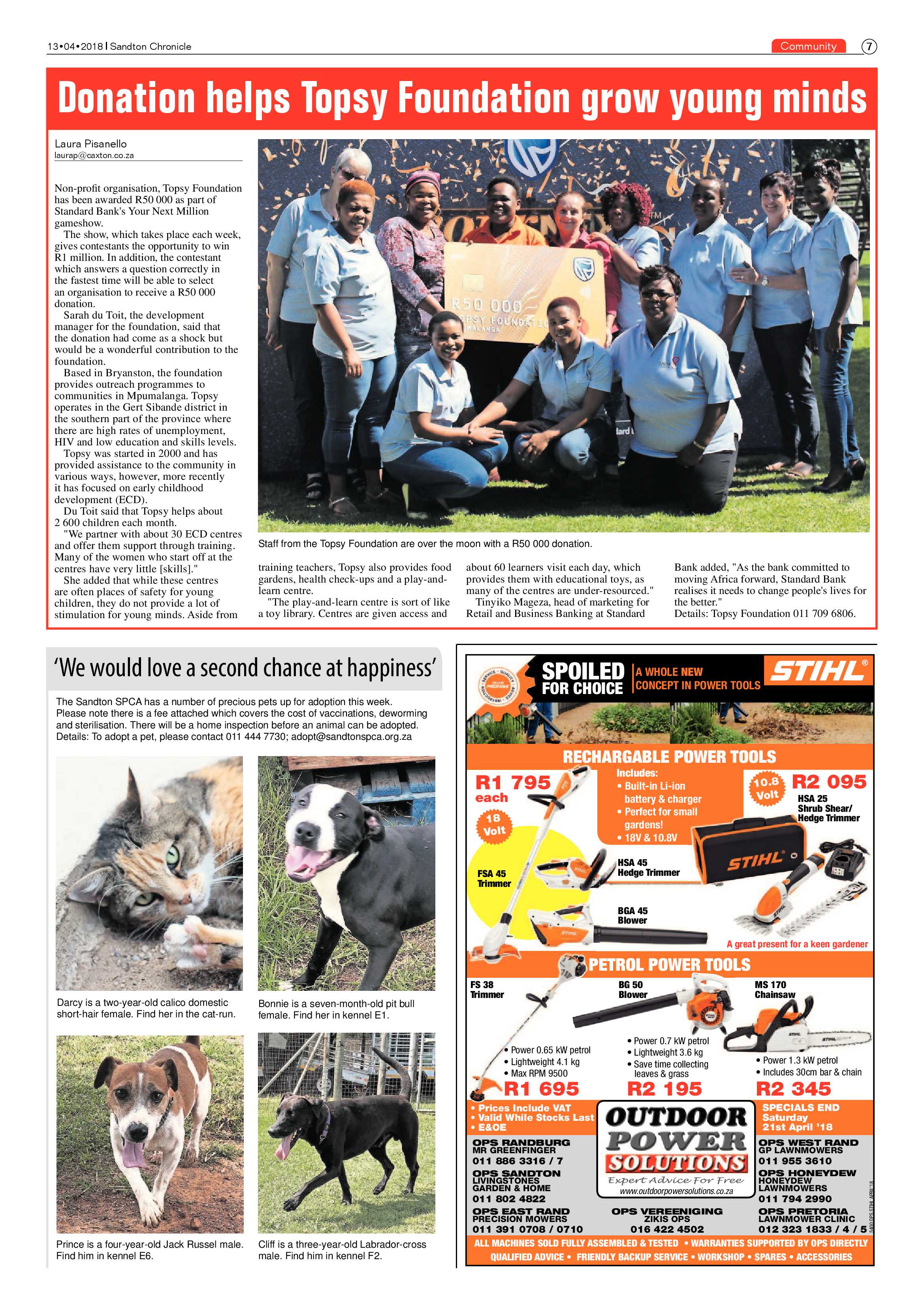 Sandton Chronicle 13 April 2018 page 7