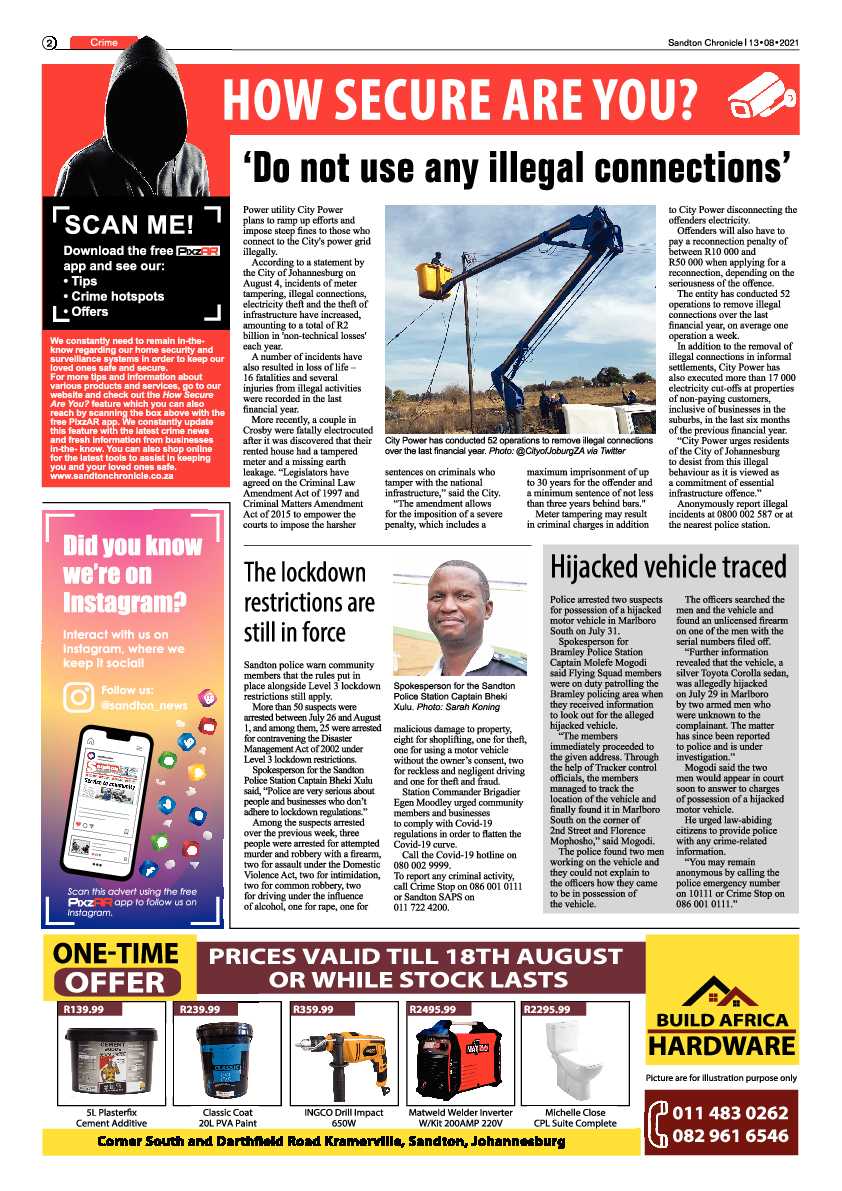 Sandton Chronicle 13 August 2021 page 2