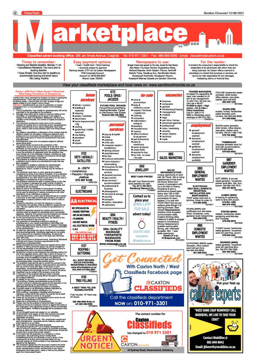 Sandton Chronicle 13 August 2021 page 6