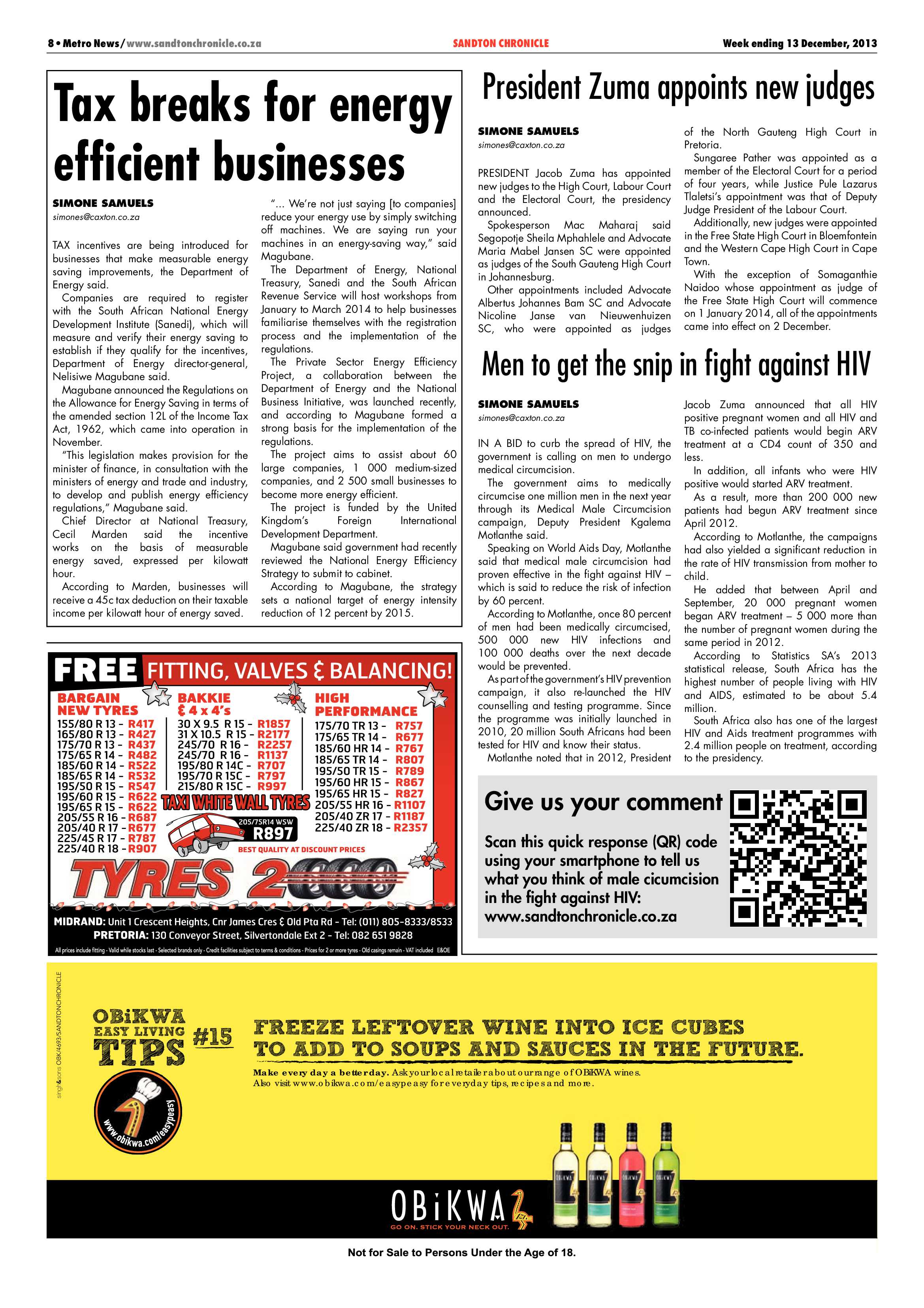 Sandton Chronicle 13 December 2013 page 10