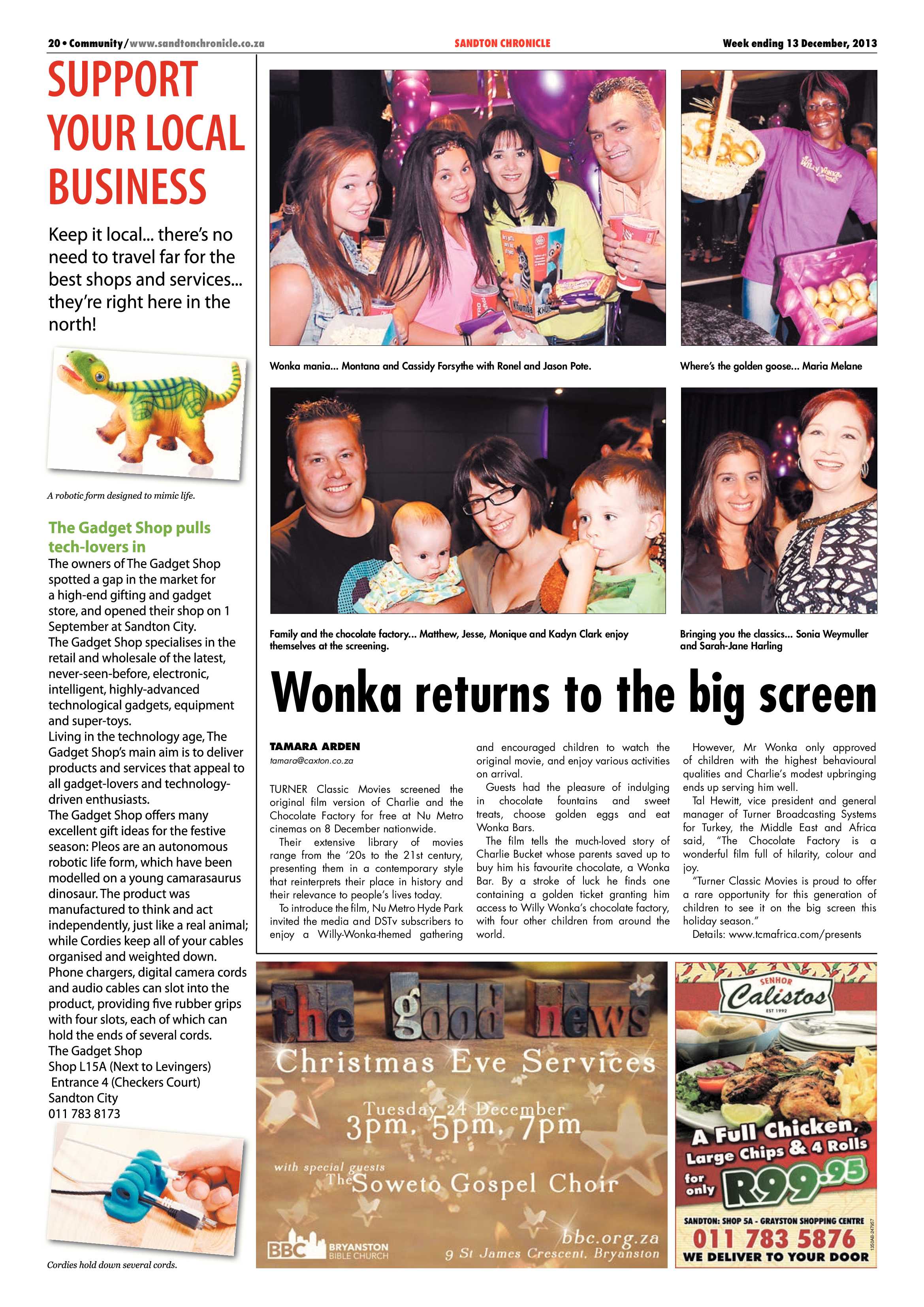 Sandton Chronicle 13 December 2013 page 22