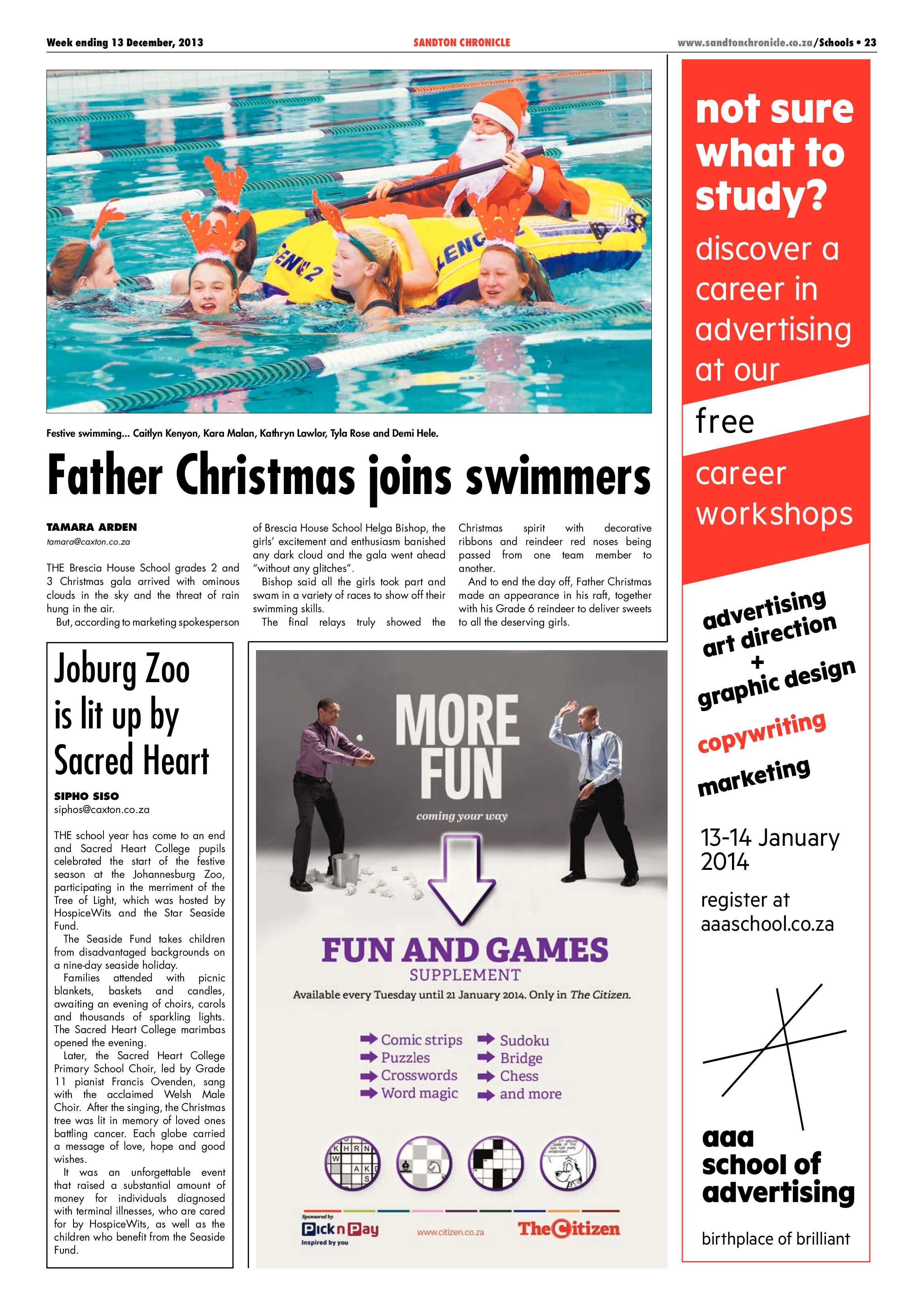 Sandton Chronicle 13 December 2013 page 25