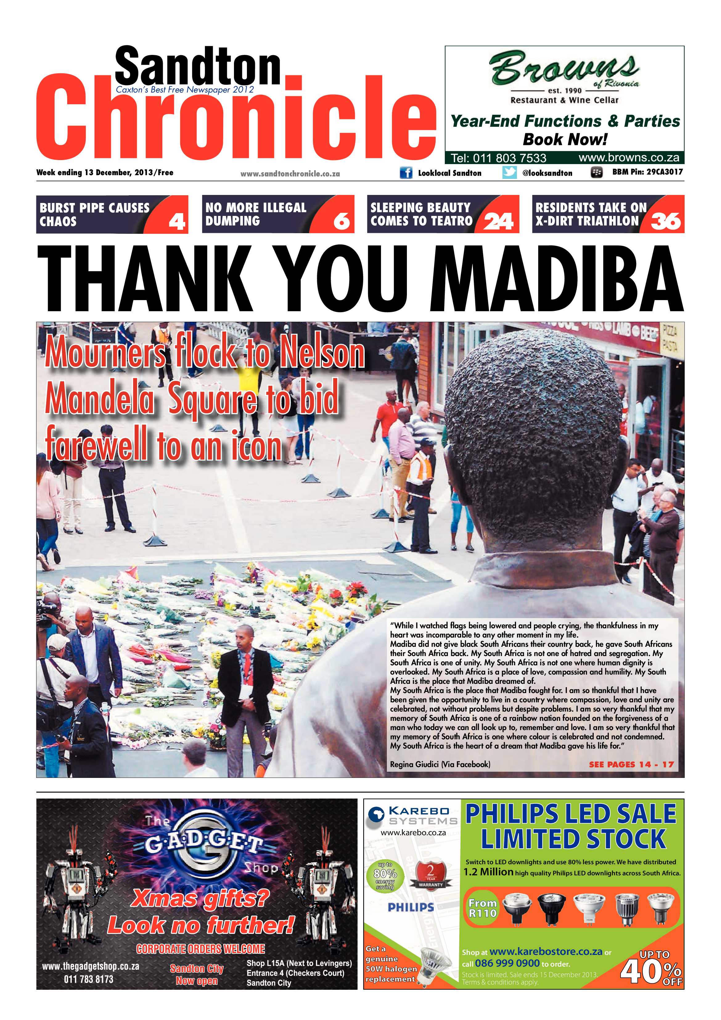 Sandton Chronicle 13 December 2013 page 3
