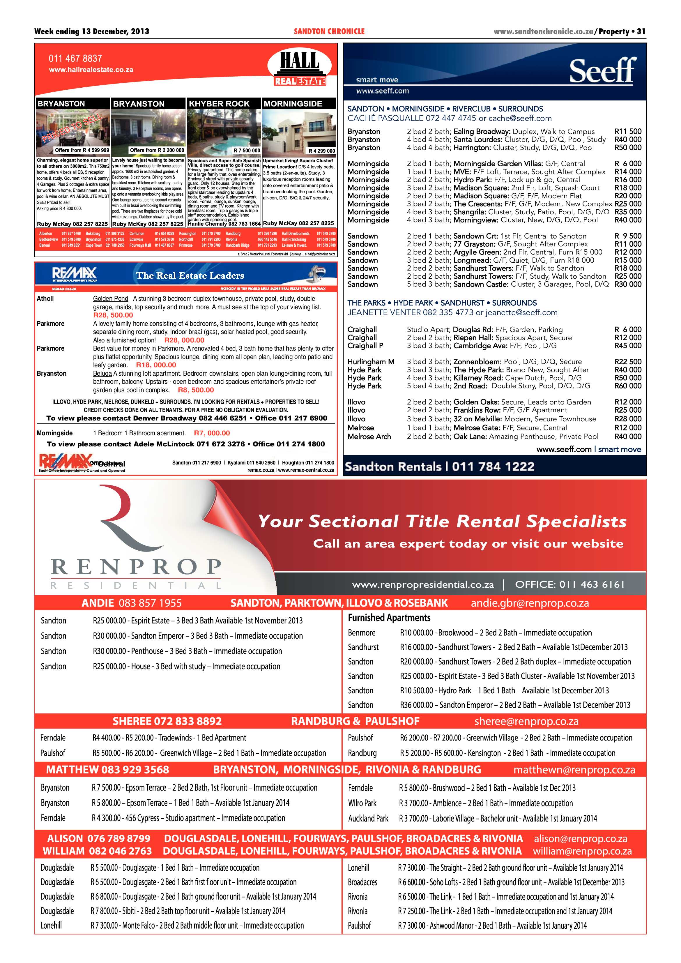 Sandton Chronicle 13 December 2013 page 33