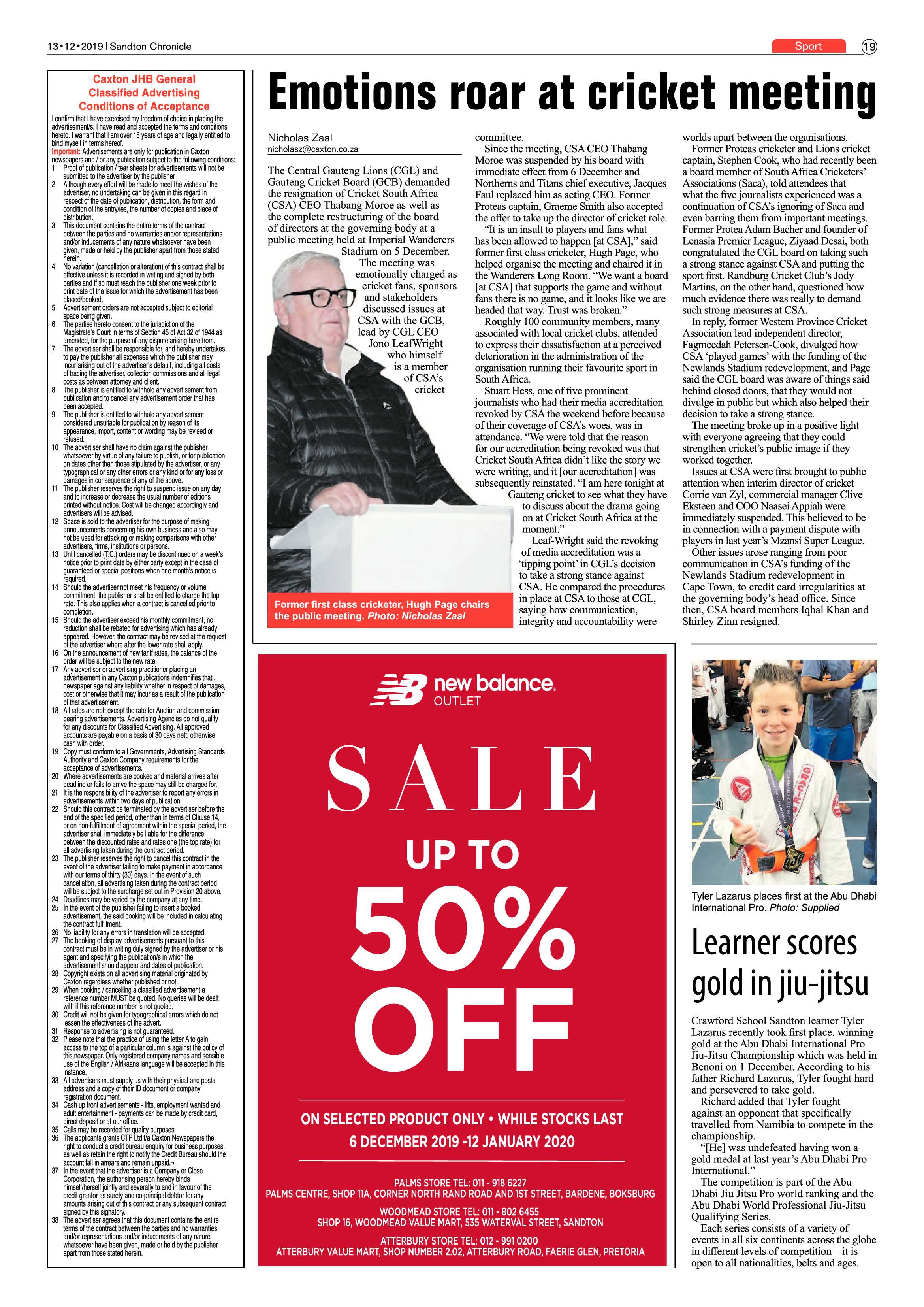 Sandton Chronicle 13 December 2019 page 19