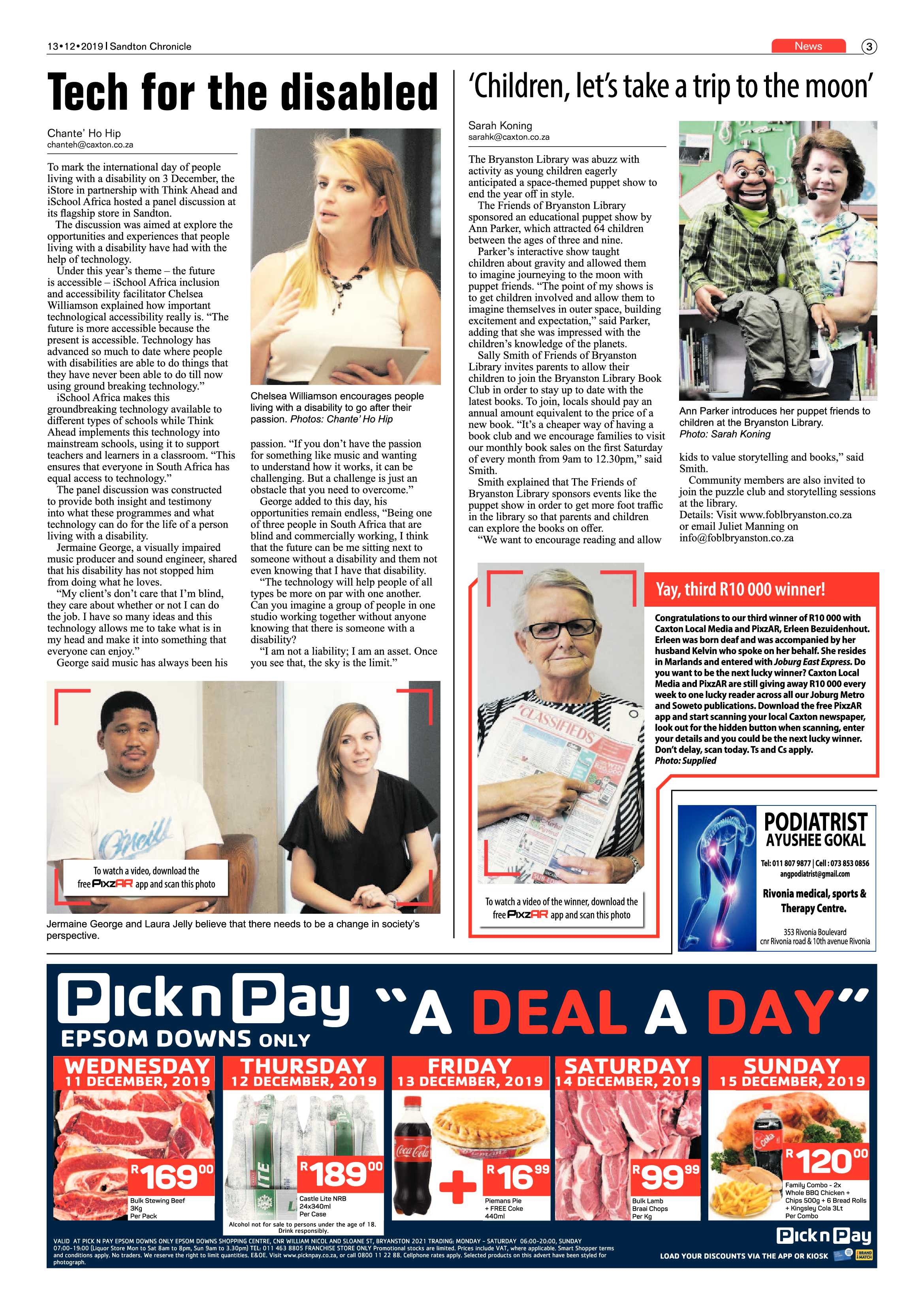Sandton Chronicle 13 December 2019 page 3