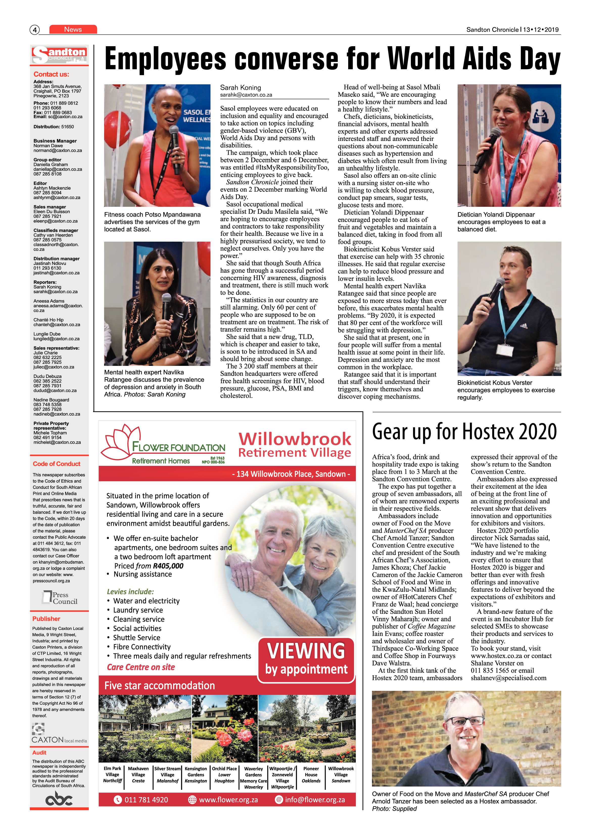 Sandton Chronicle 13 December 2019 page 4