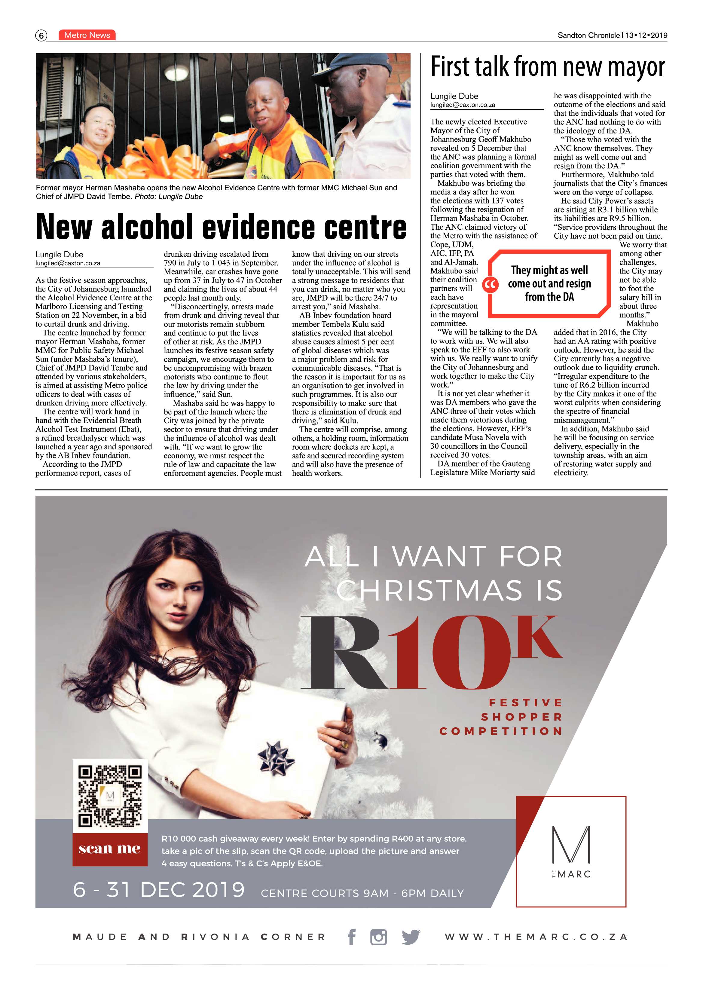 Sandton Chronicle 13 December 2019 page 6