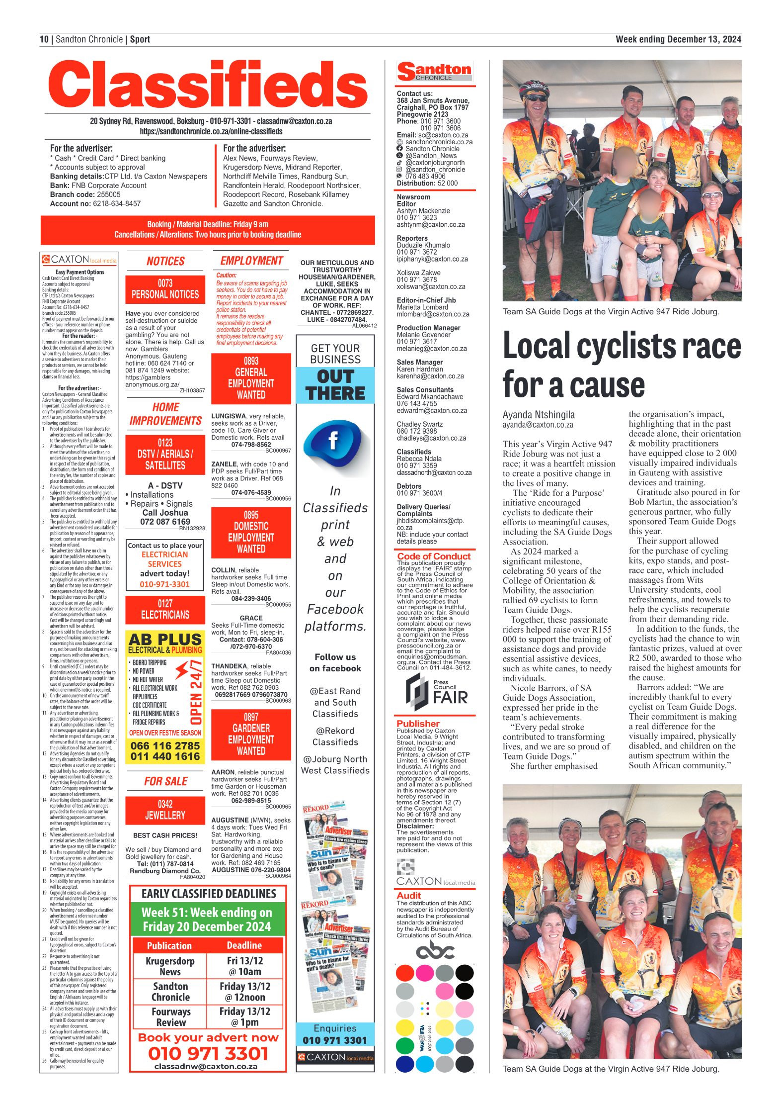 Sandton Chronicle 13 December 2024 page 10