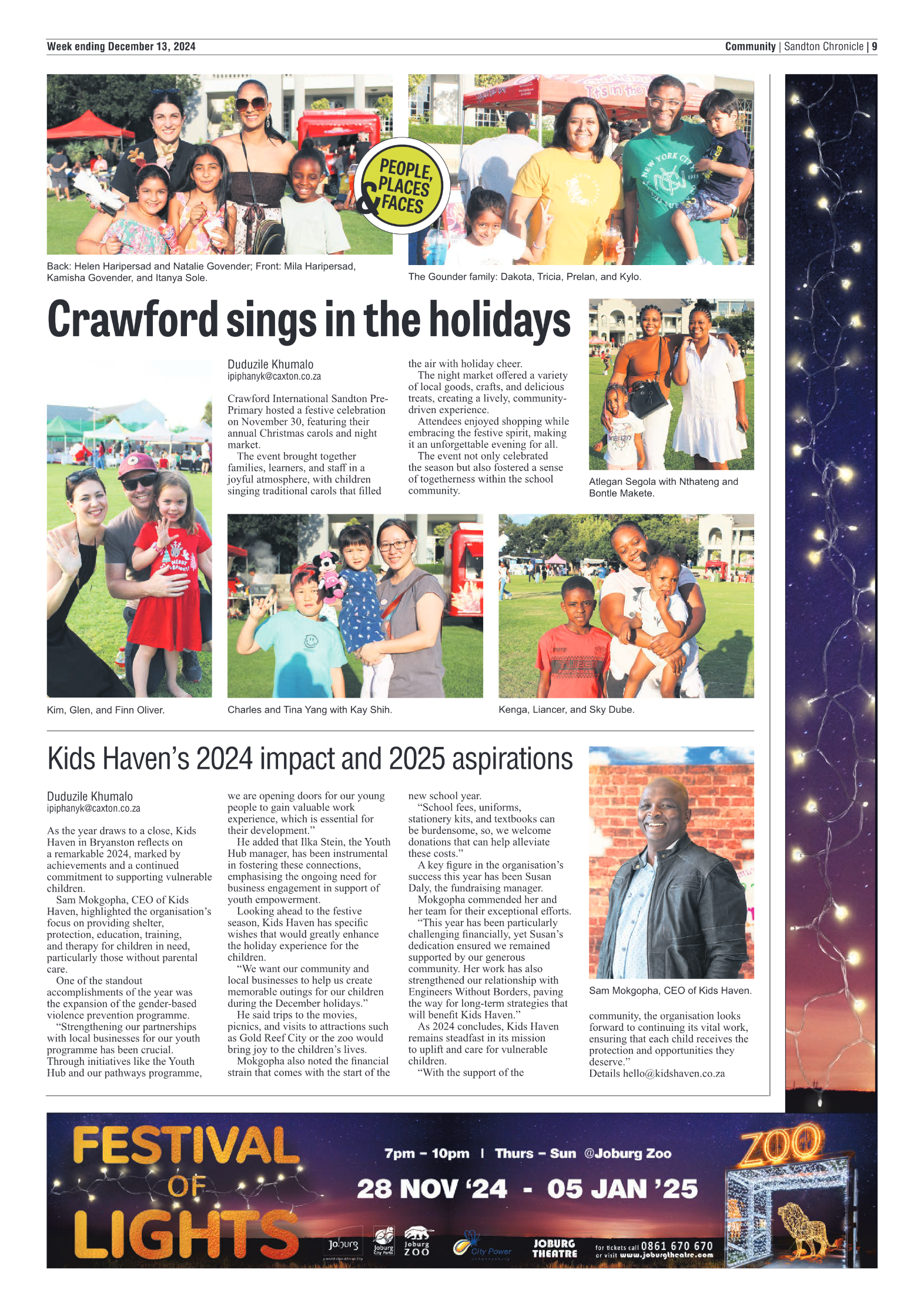 Sandton Chronicle 13 December 2024 page 9