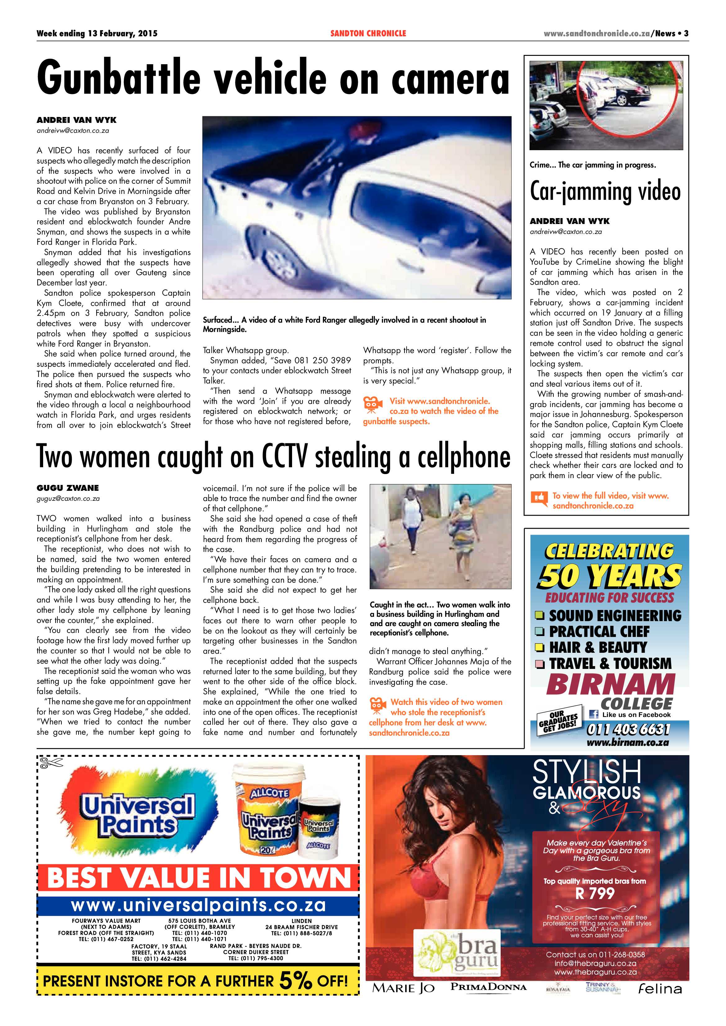 Sandton Chronicle 13 February 2015 page 3