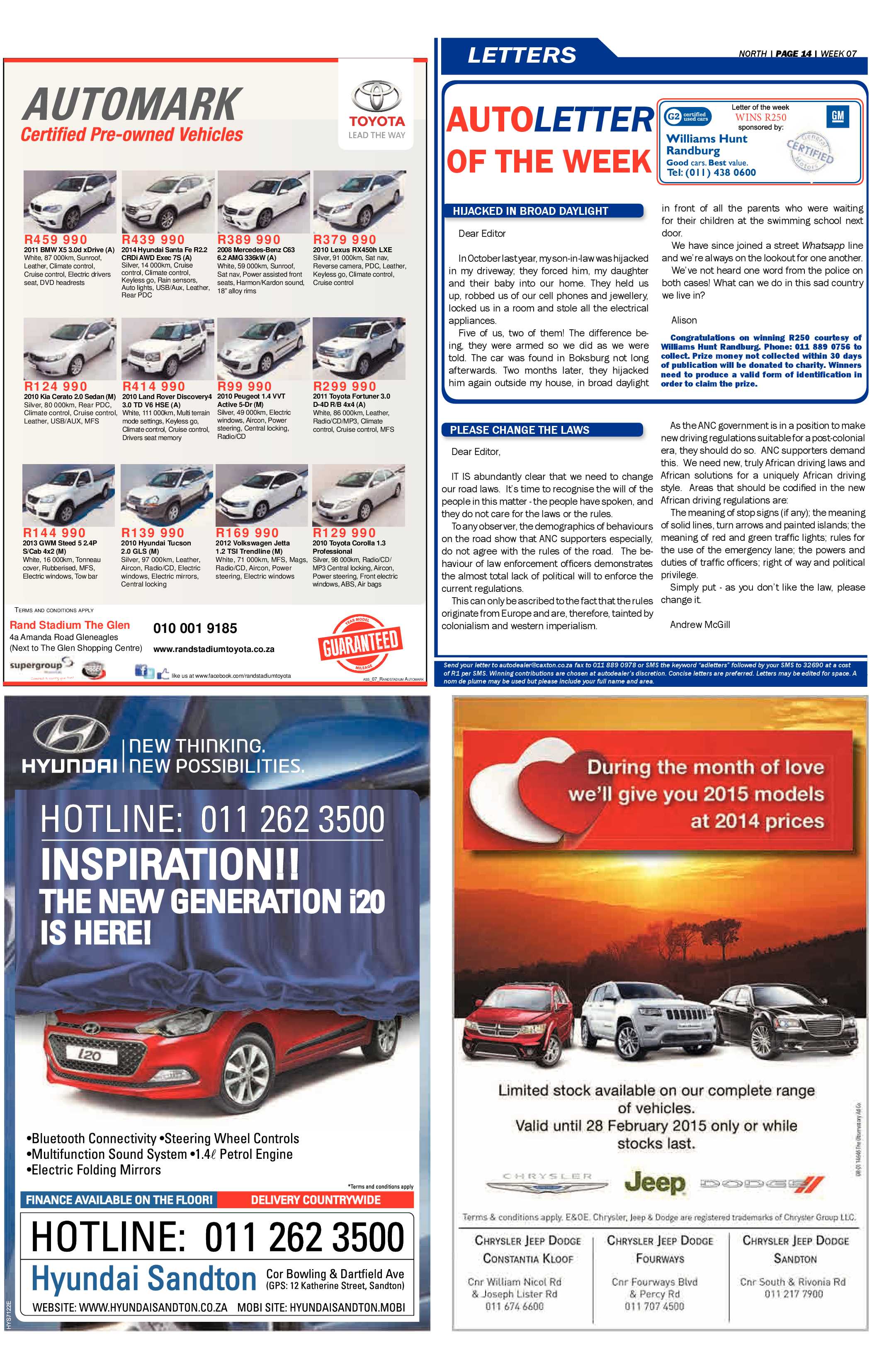 Sandton Chronicle 13 February 2015 page 30