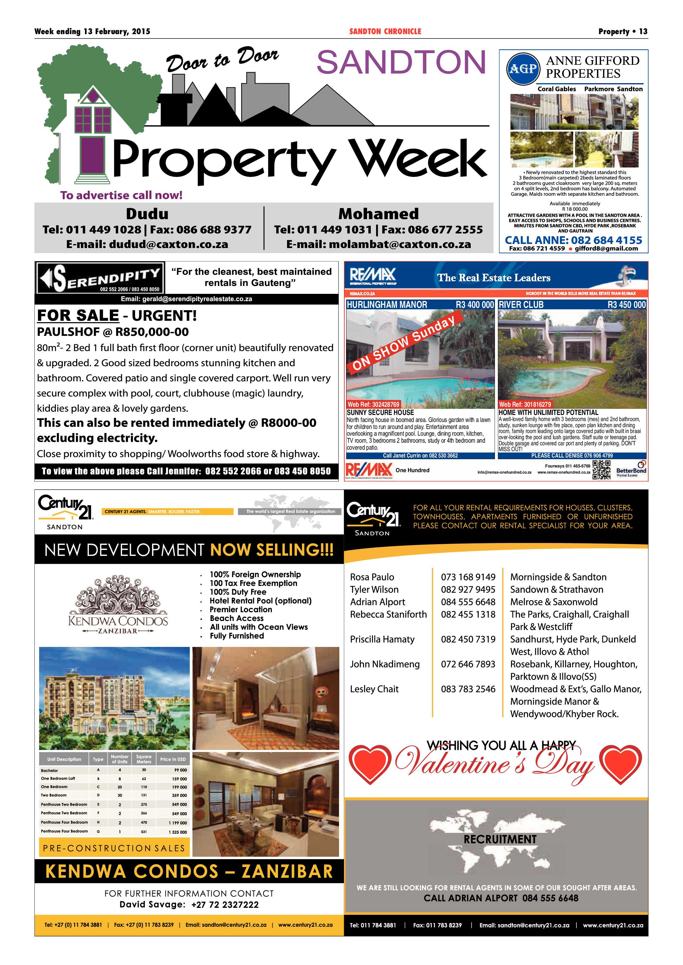 Sandton Chronicle 13 February 2015 page 37