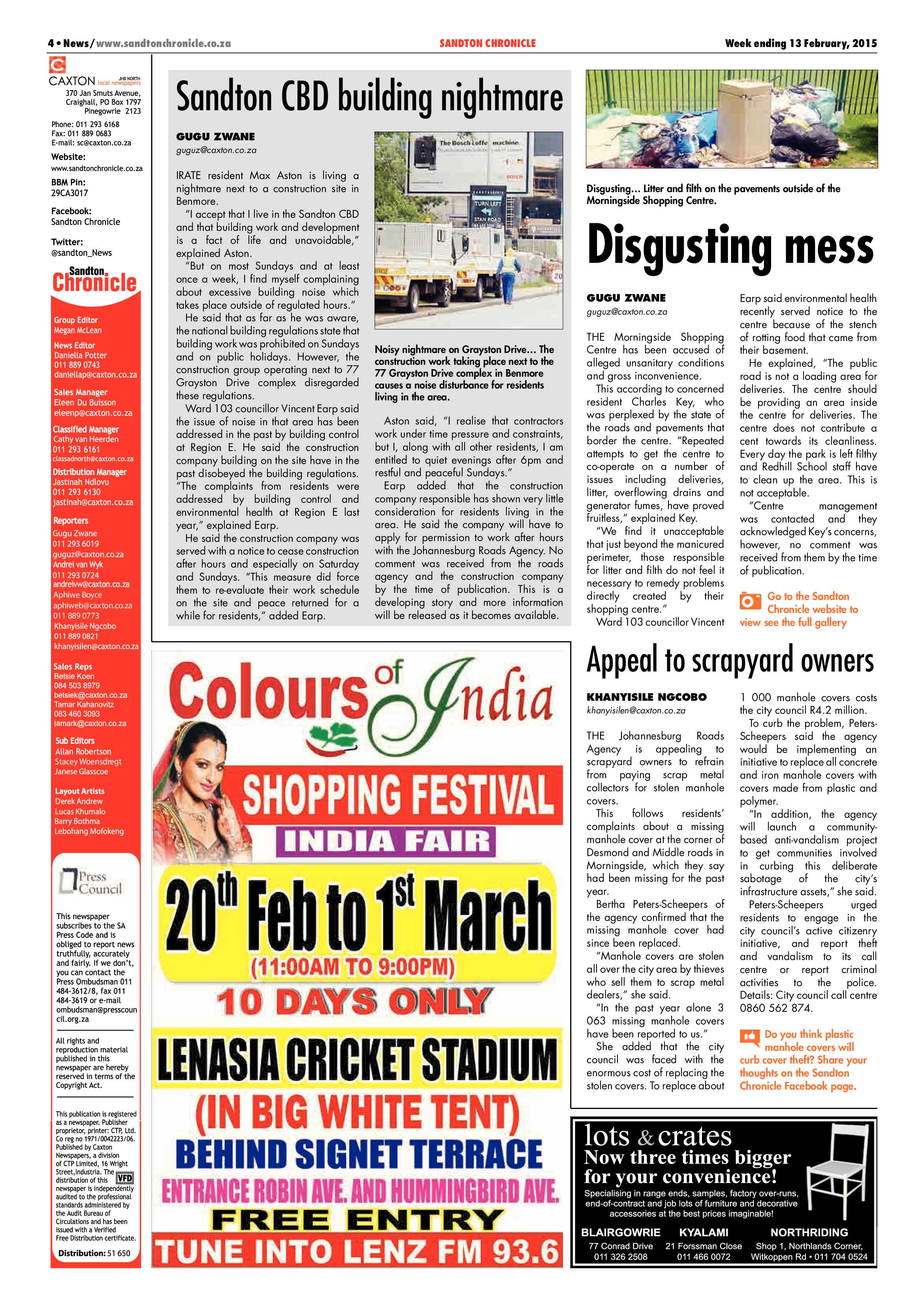 Sandton Chronicle 13 February 2015 page 4