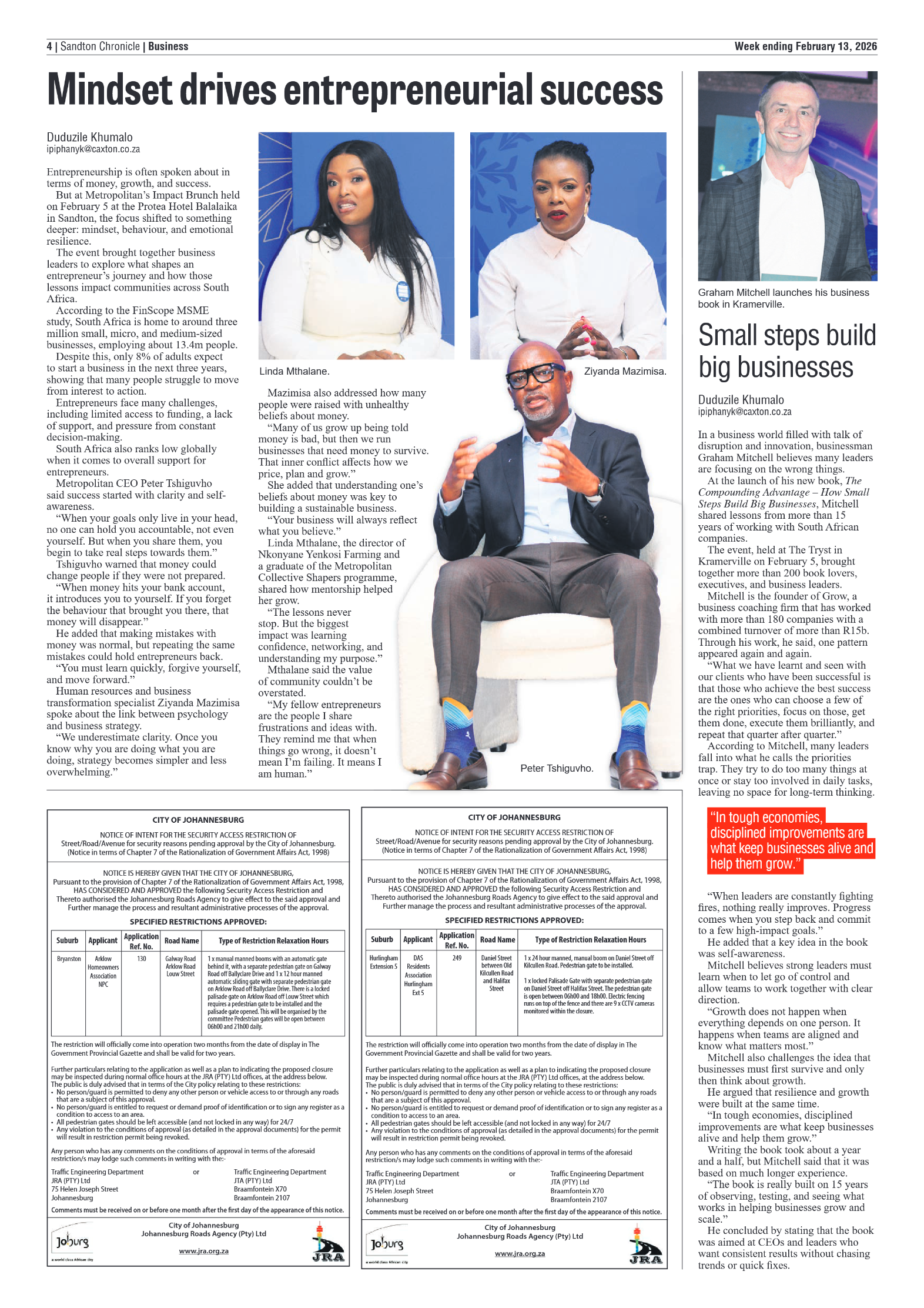 Sandton Chronicle 13 February 2026 page 4