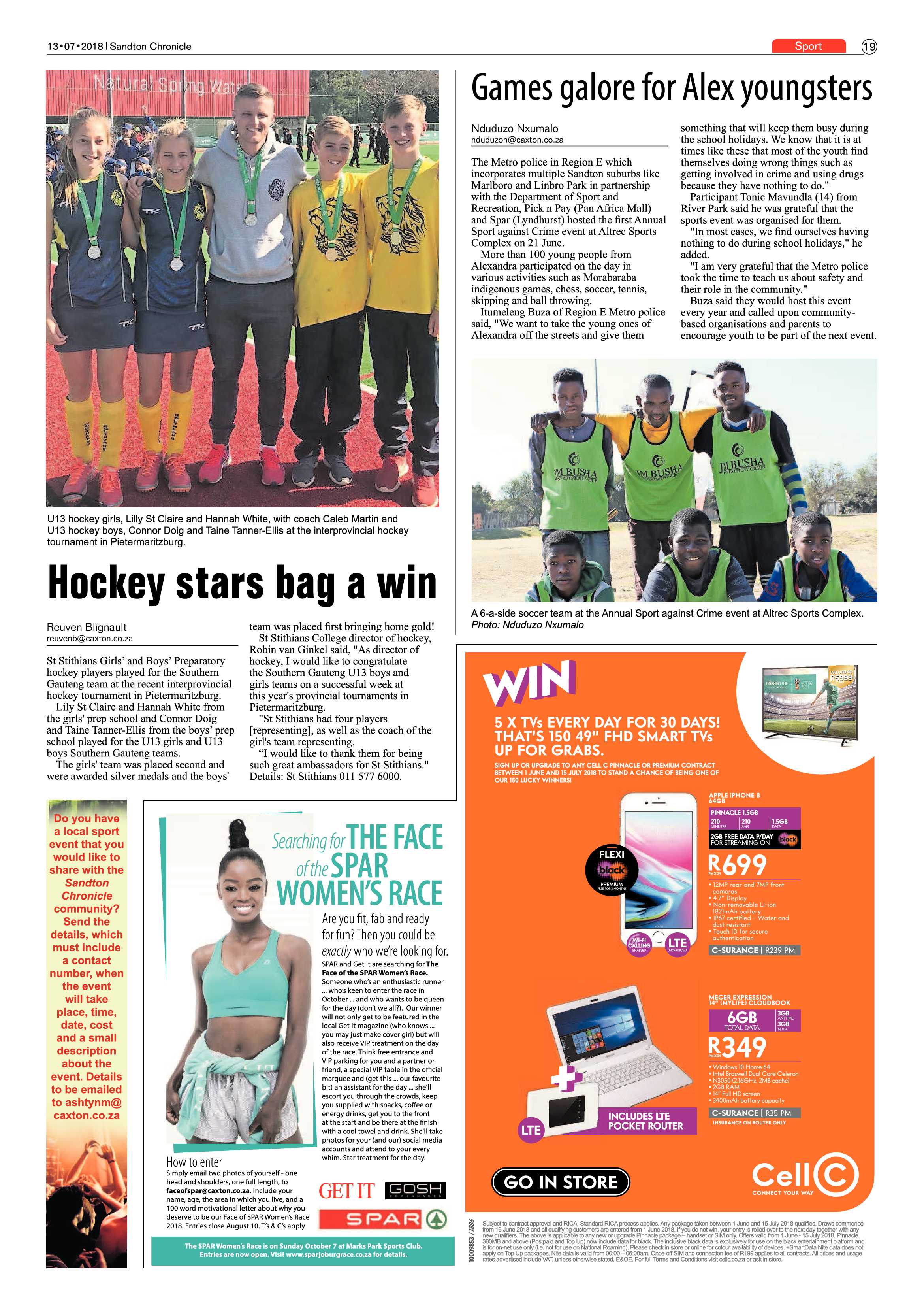 Sandton Chronicle 13 July, 2018 page 19