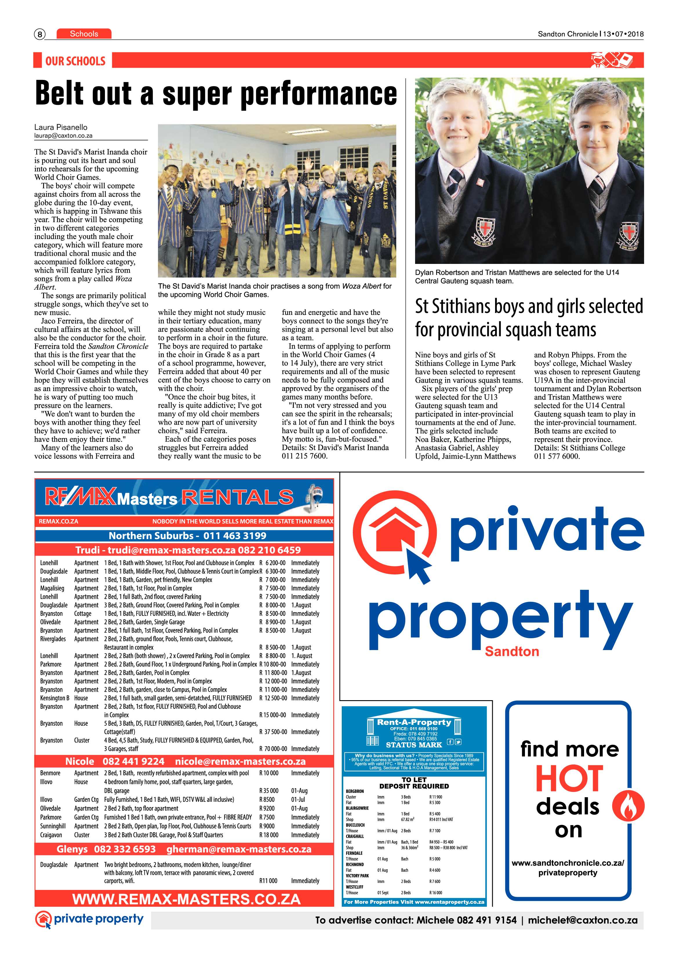Sandton Chronicle 13 July, 2018 page 8