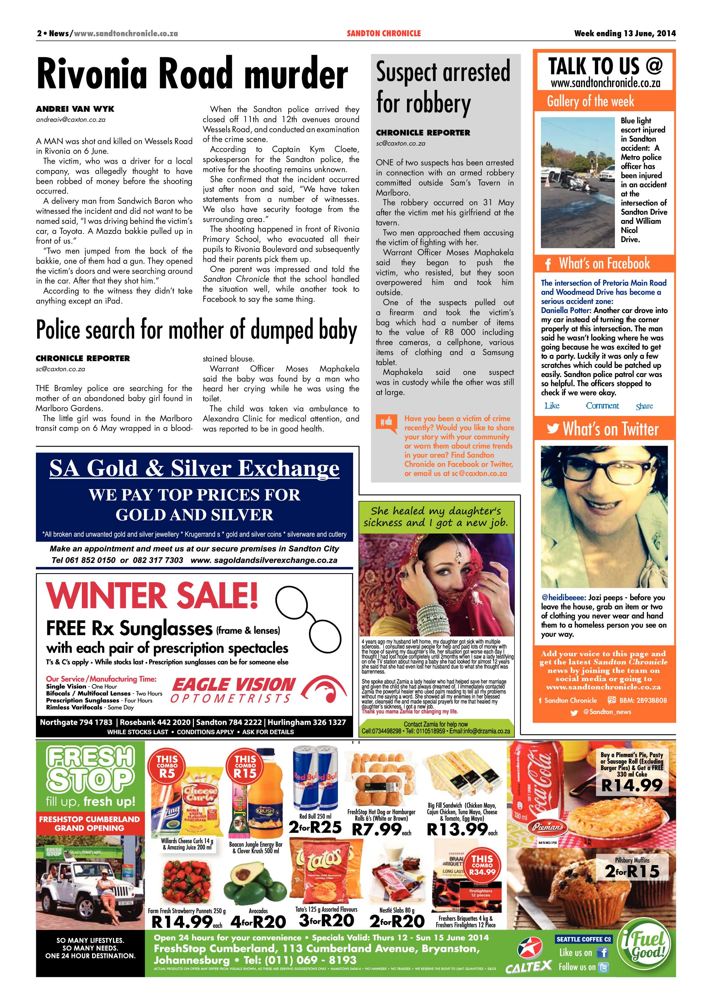 Sandton Chronicle 13 June 2014 page 2