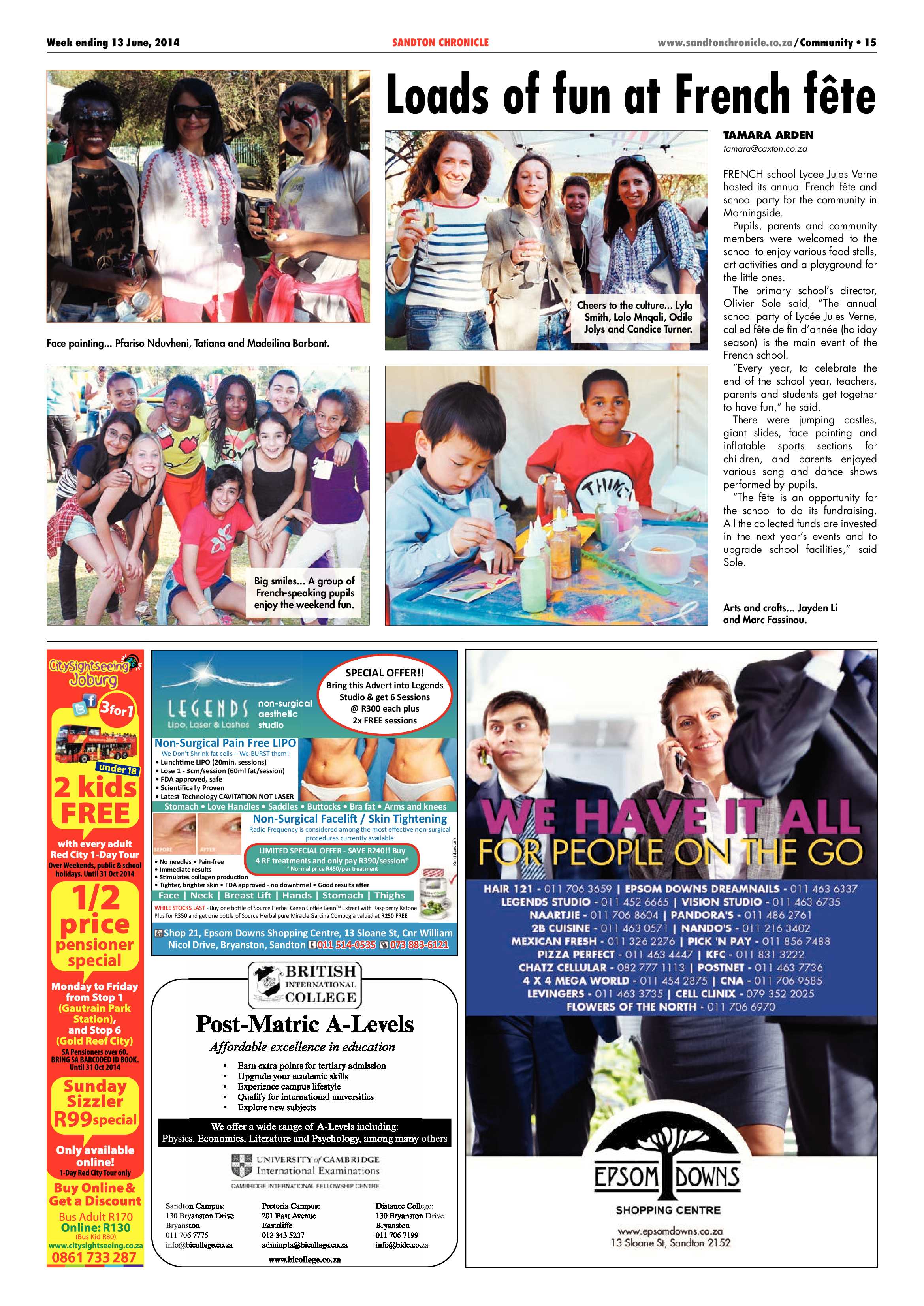 Sandton Chronicle 13 June 2014 page 23