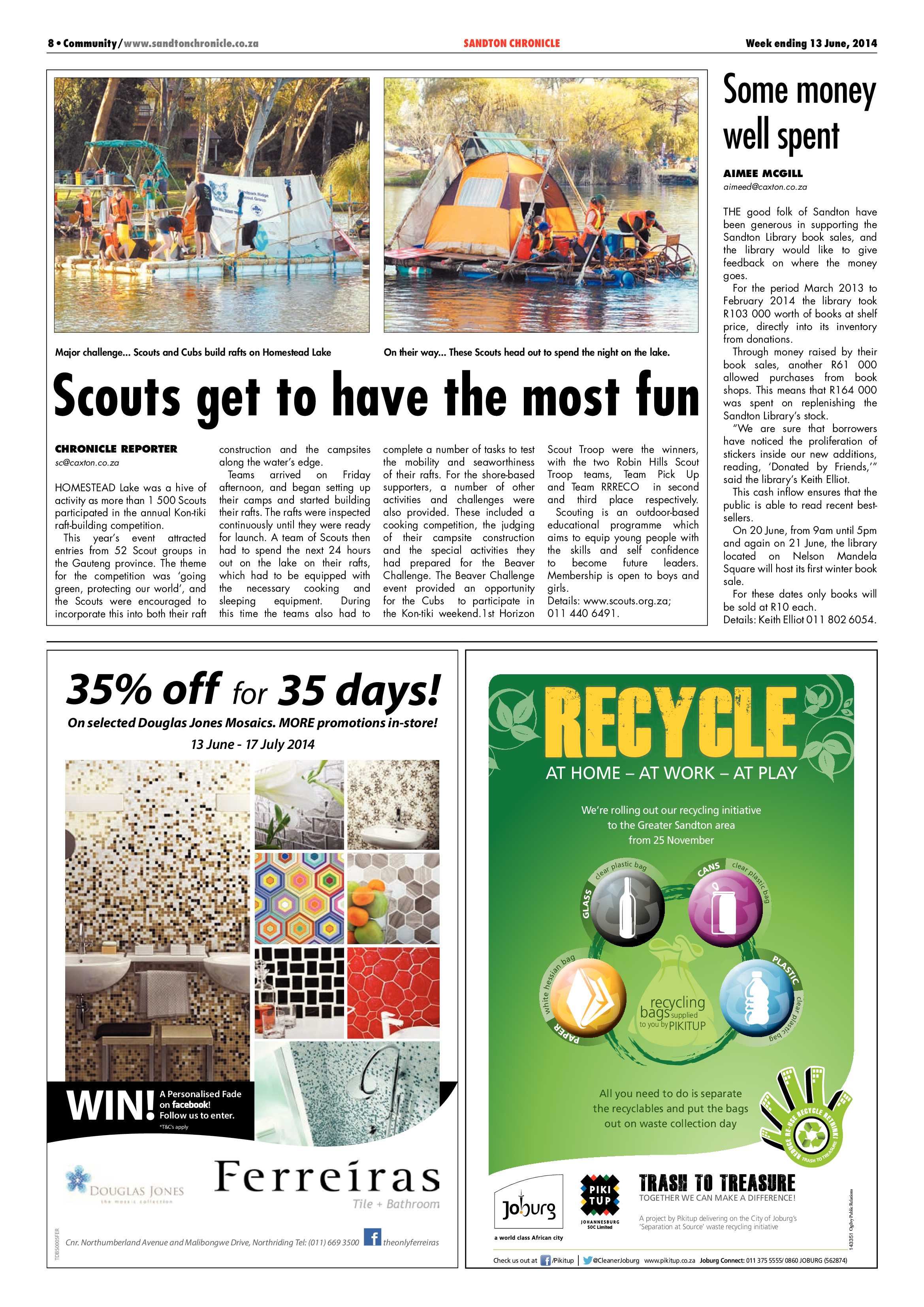 Sandton Chronicle 13 June 2014 page 8