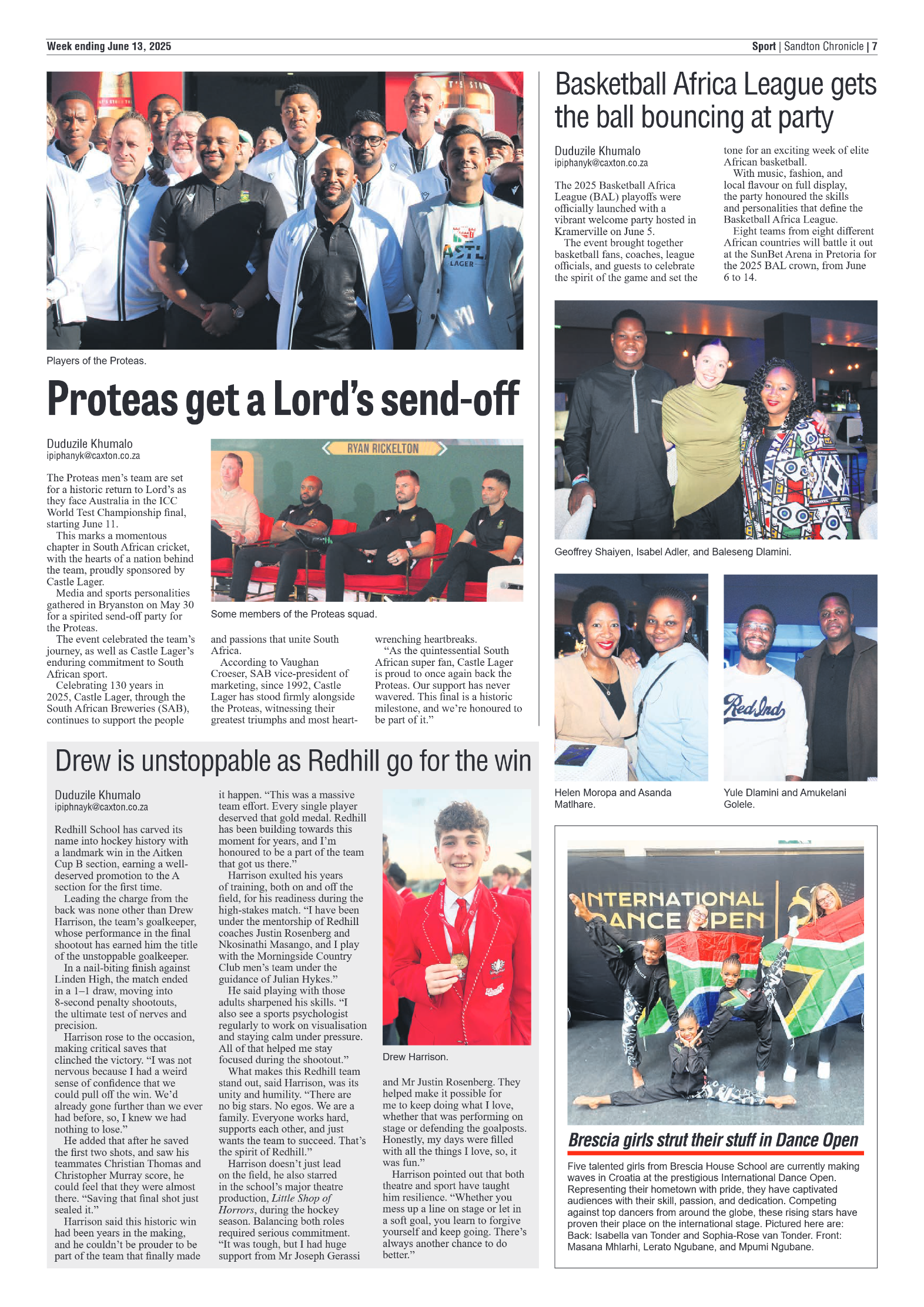Sandton Chronicle 13 June 2025 page 7