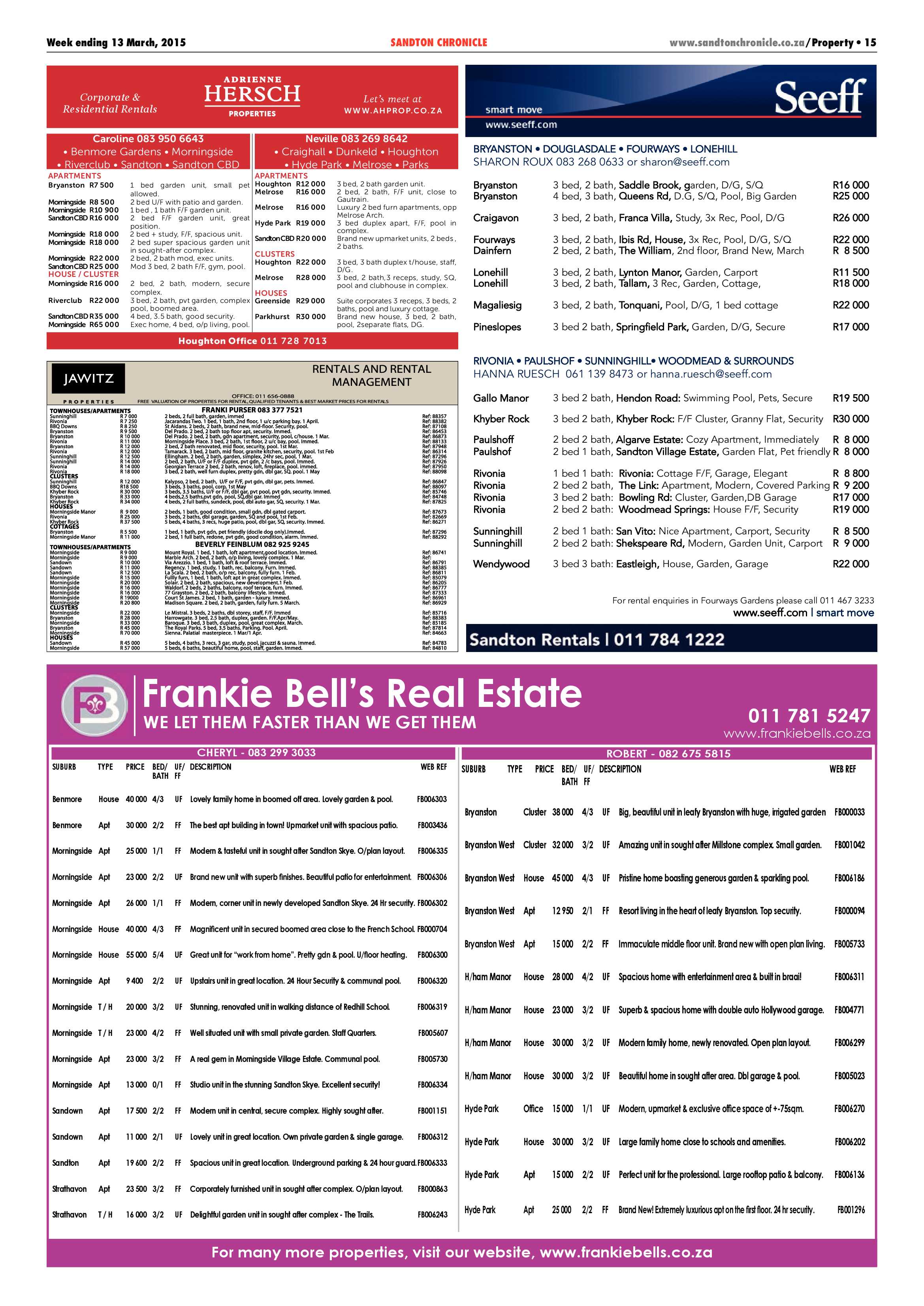 Sandton Chronicle 13 March 2015 page 31