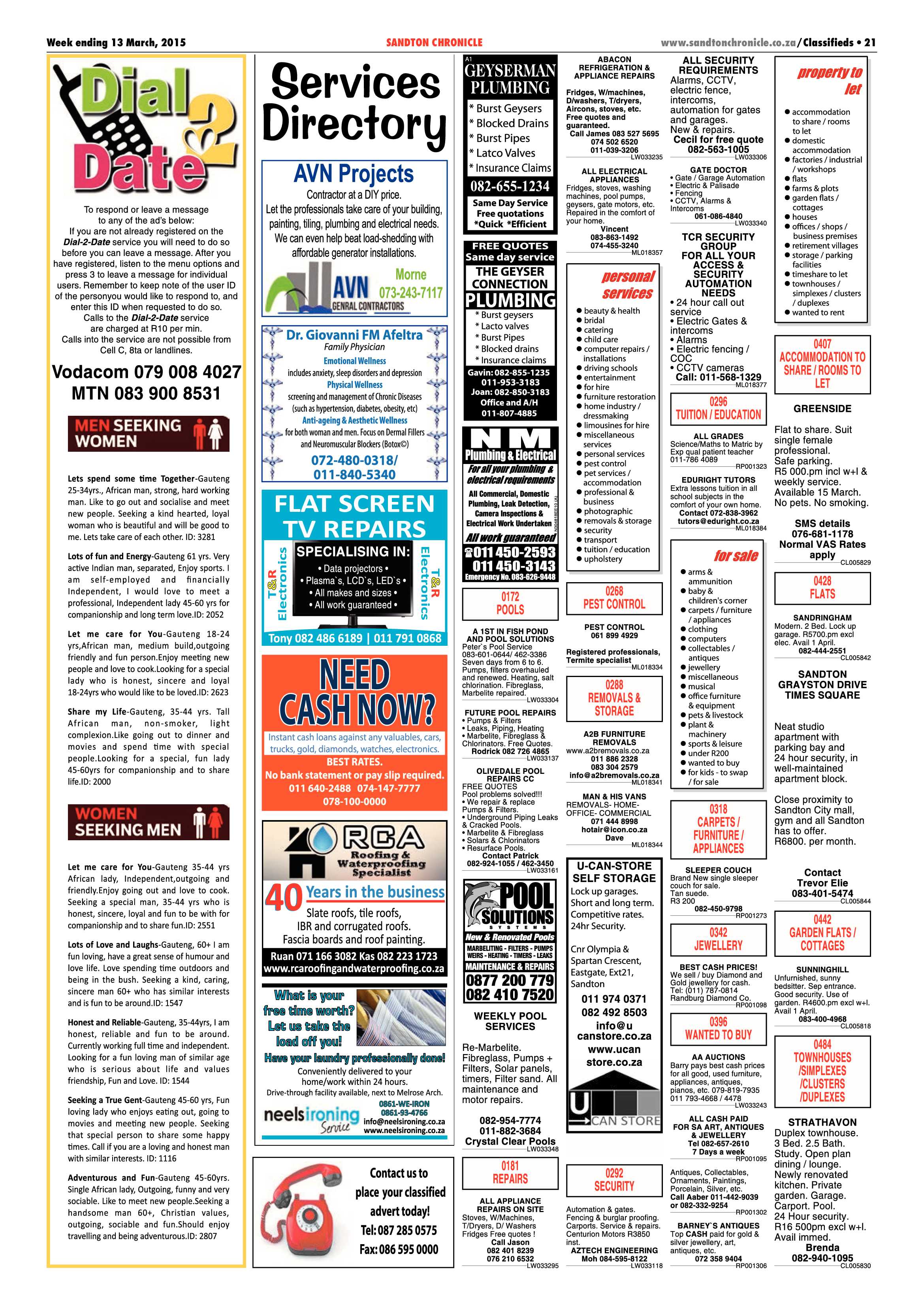 Sandton Chronicle 13 March 2015 page 37