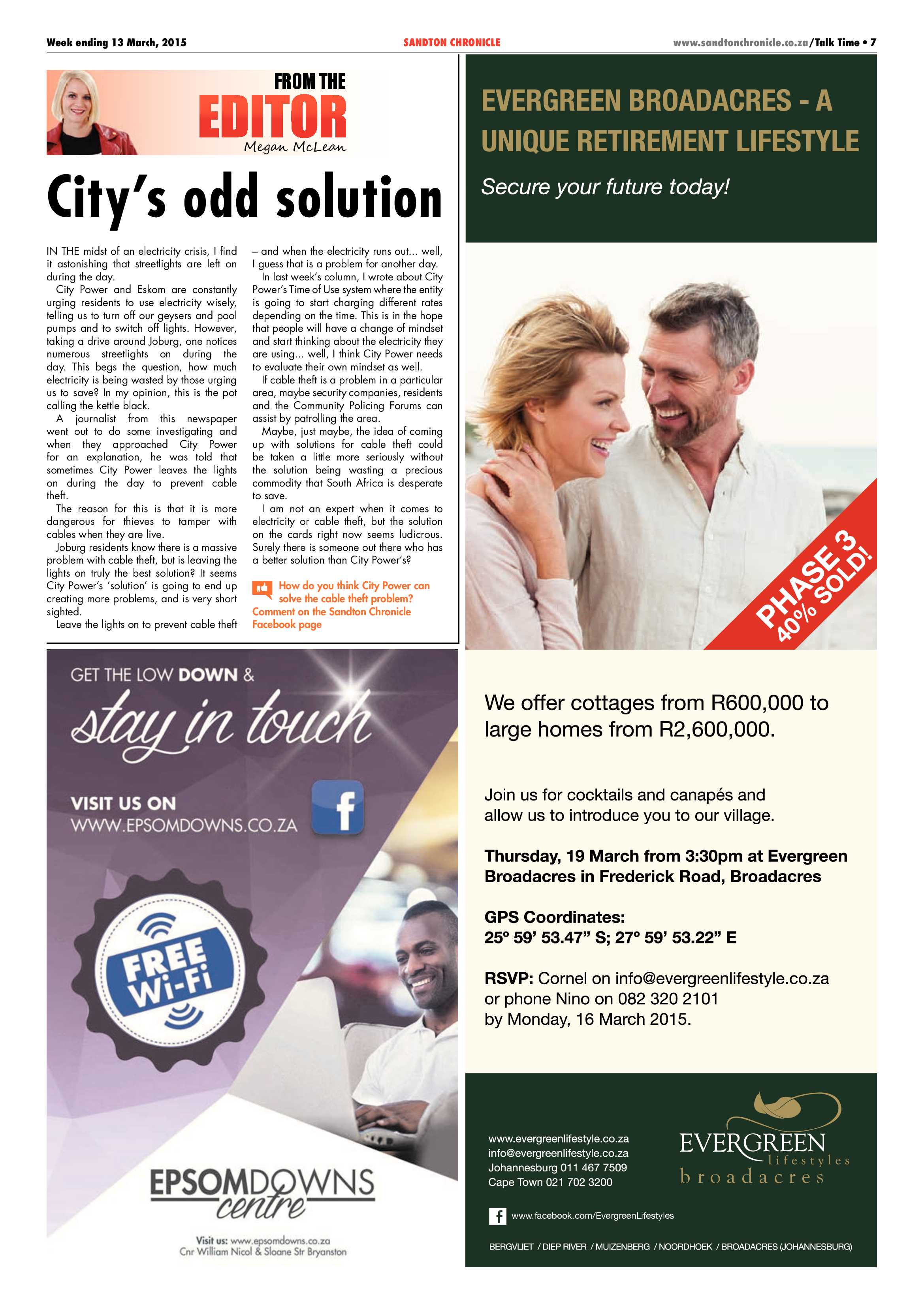 Sandton Chronicle 13 March 2015 page 7