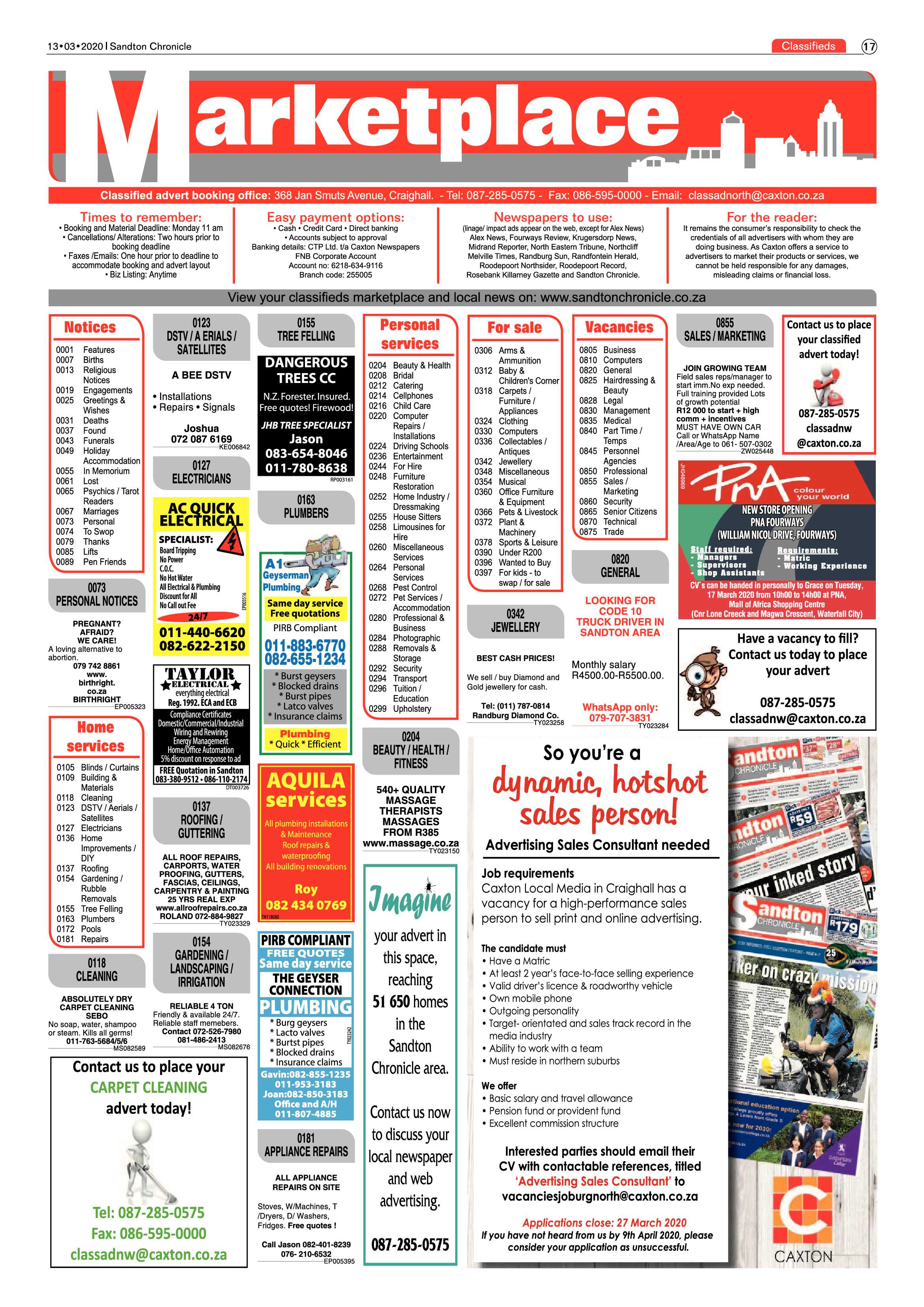 Sandton Chronicle 13 March 2020 page 17